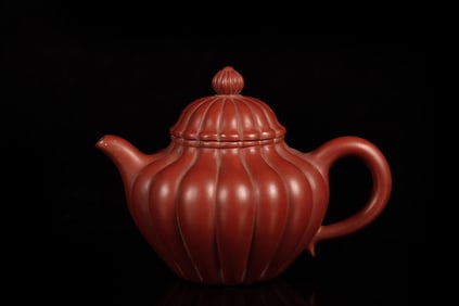 YIXING ZISHA CHRYSANTHEMUM FLOWER TEAPOT