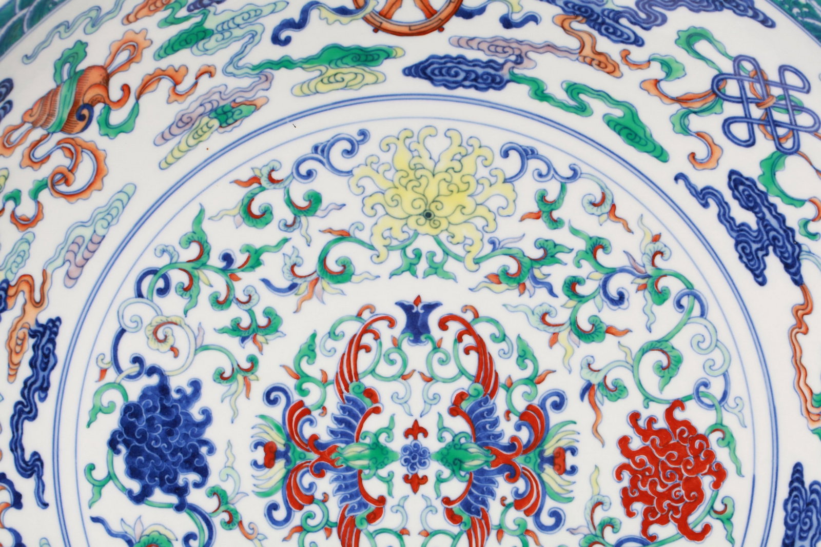 A LARGE DOUCAI PHOENIX DISH - 10
