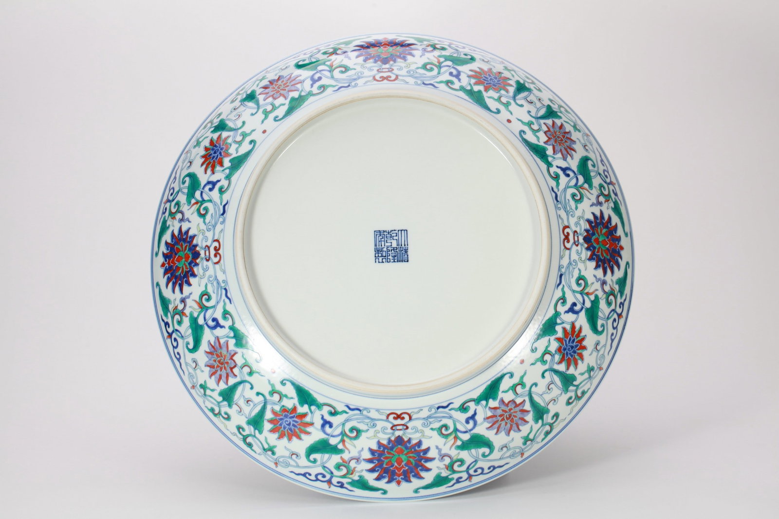 A LARGE DOUCAI PHOENIX DISH - 13