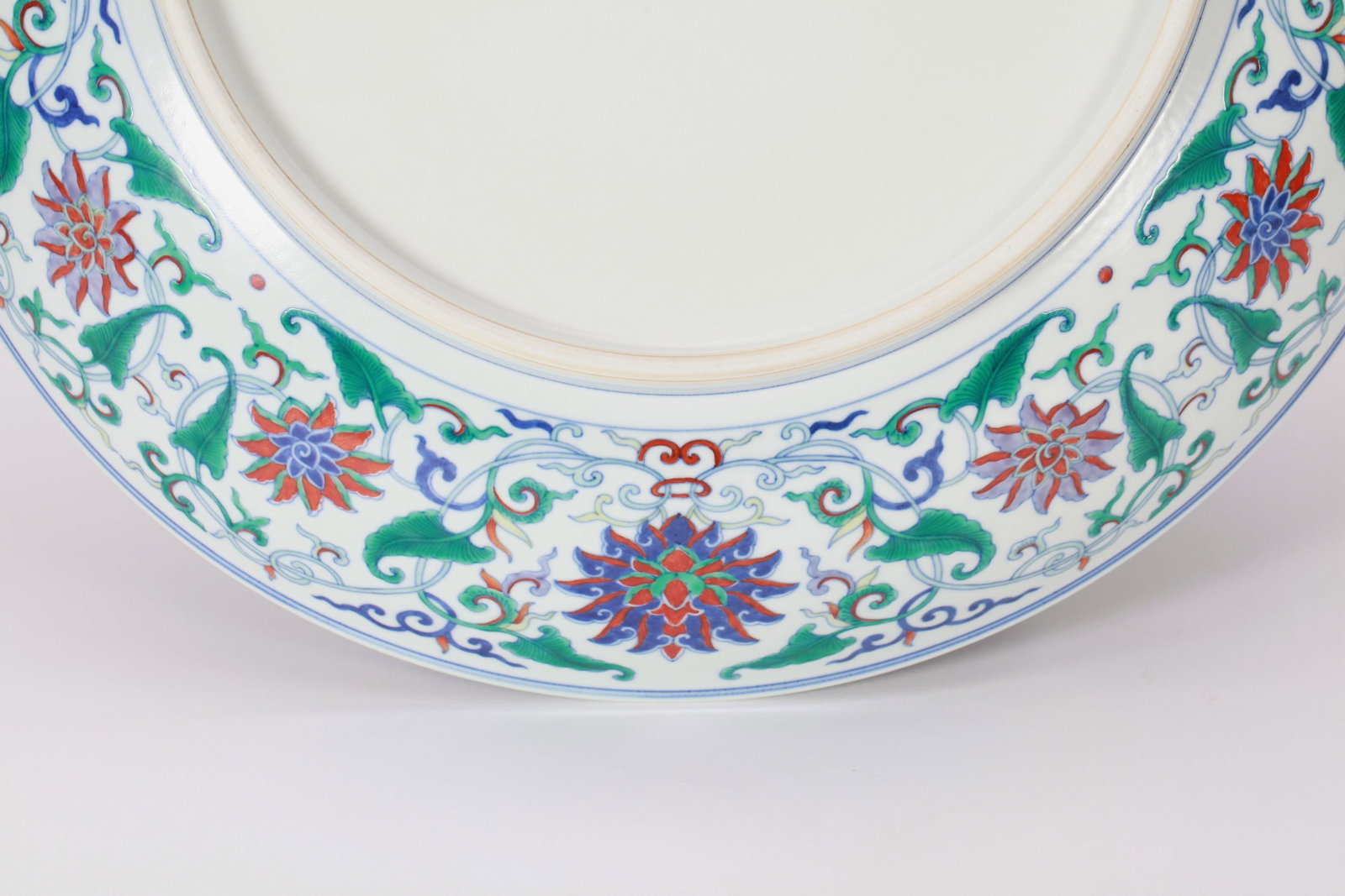A LARGE DOUCAI PHOENIX DISH - 14