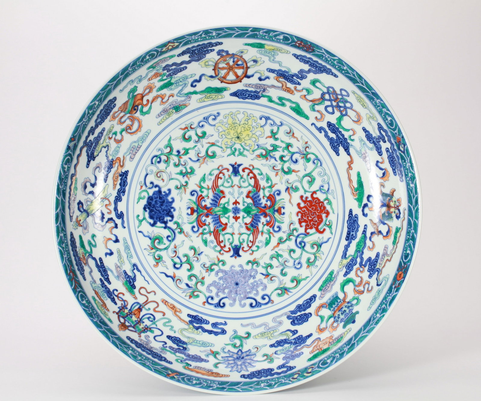 A LARGE DOUCAI PHOENIX DISH - 2