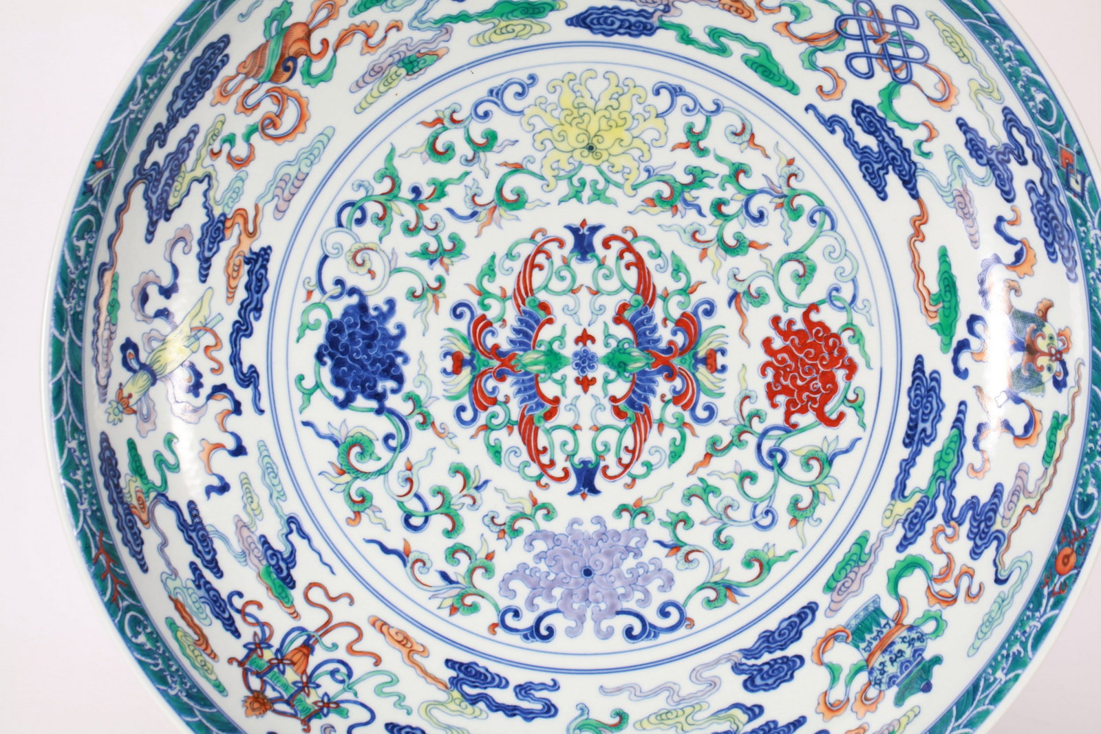 A LARGE DOUCAI PHOENIX DISH - 4