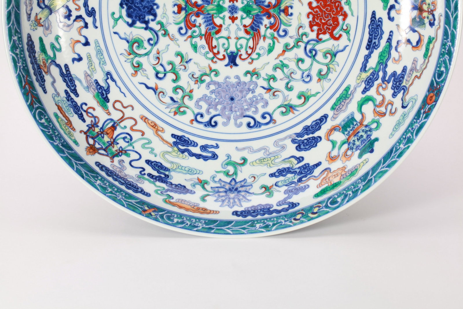 A LARGE DOUCAI PHOENIX DISH - 7
