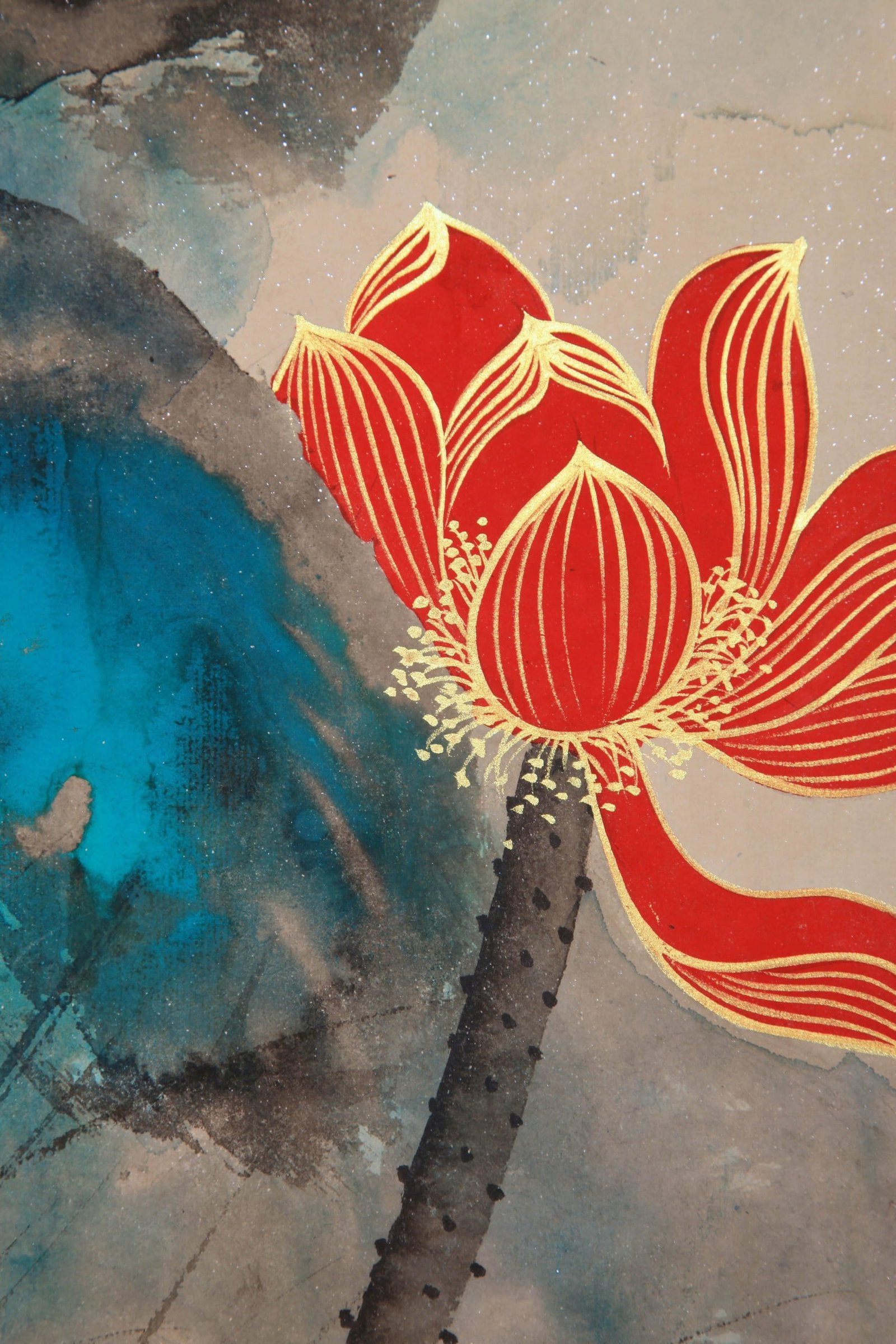 ZHANG DAQIAN ATTRIBUTED TO,LOTUS - 5