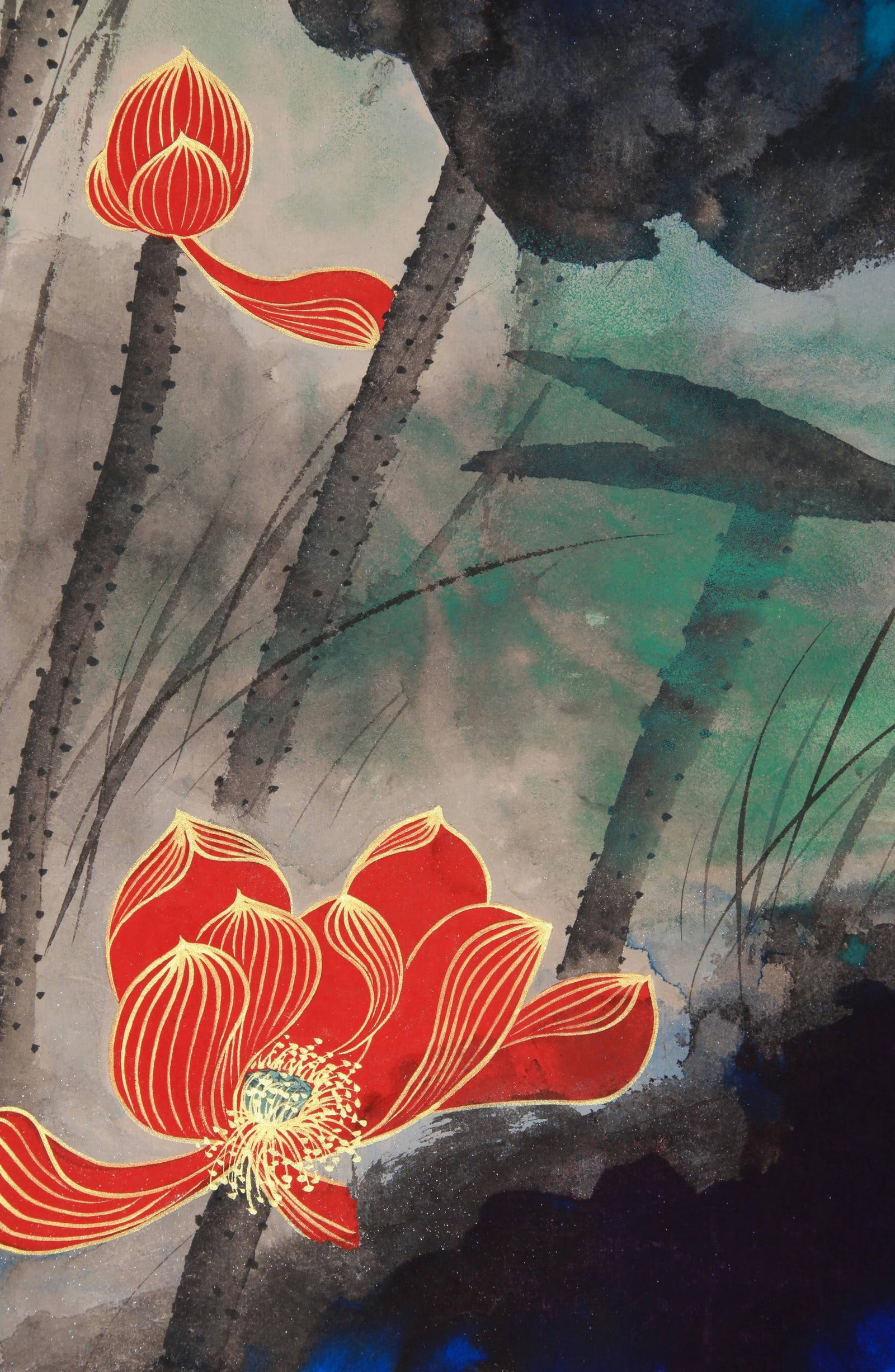 ZHANG DAQIAN ATTRIBUTED TO,LOTUS - 6