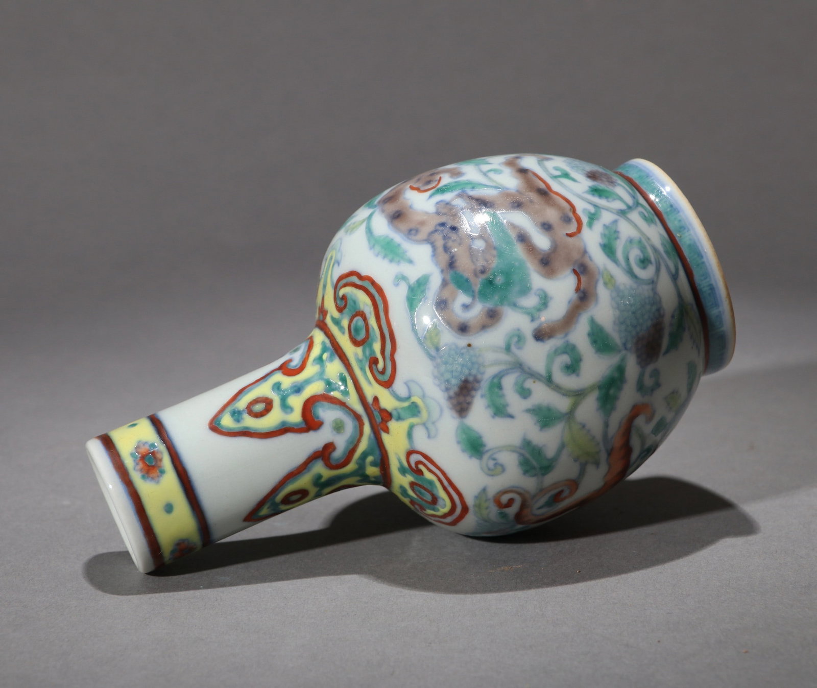 A SMALL DOUCAI DRAGON VASE - 5
