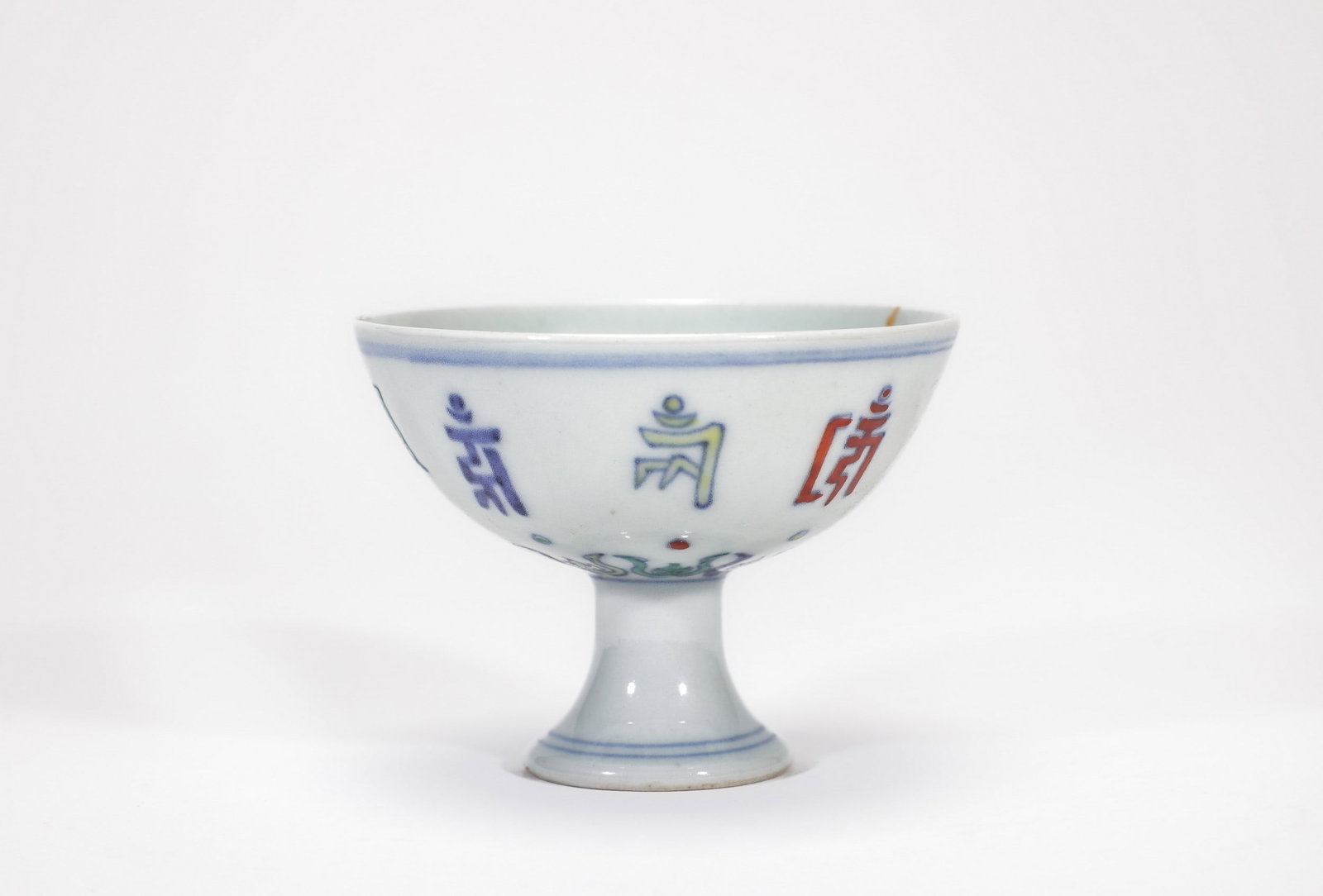 A DOUCAI STEM CUP - 3