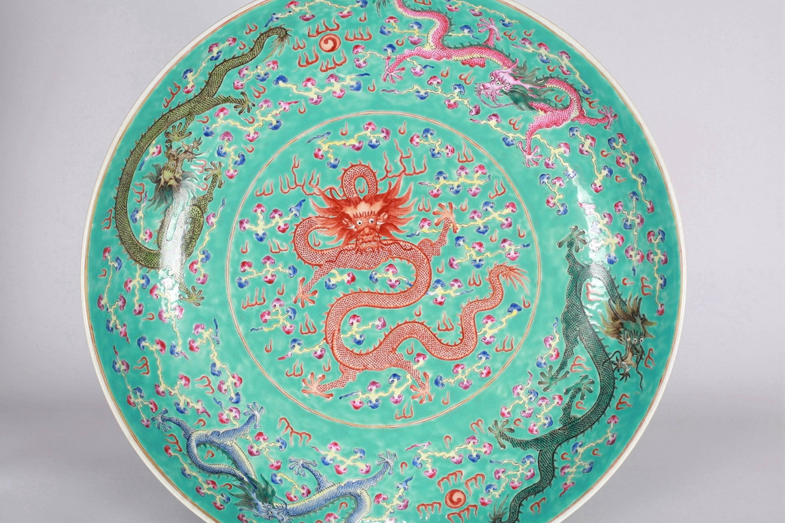 DRAGON PATTERNED LARGE PLATE - 3