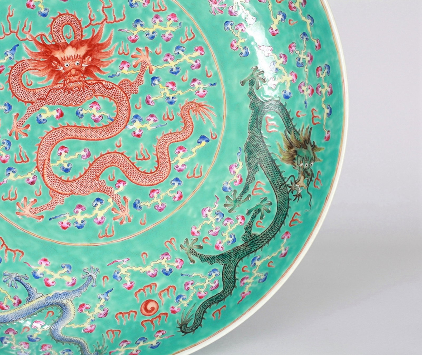 DRAGON PATTERNED LARGE PLATE - 6