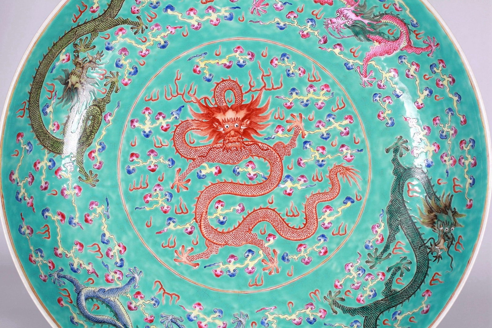 DRAGON PATTERNED LARGE PLATE - 7