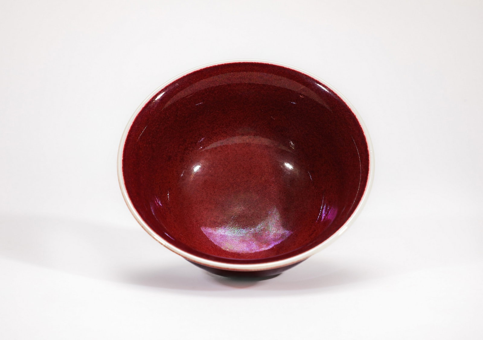 A RED GLAZED CUP - 4