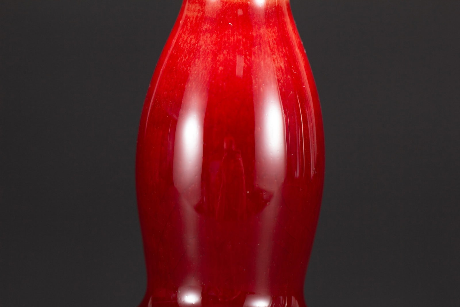 A RED GLAZED VASE - 2