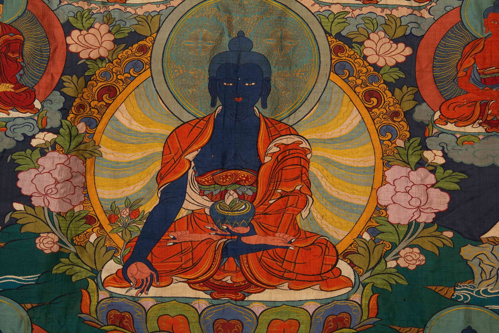 A SILK THANGKA - 10