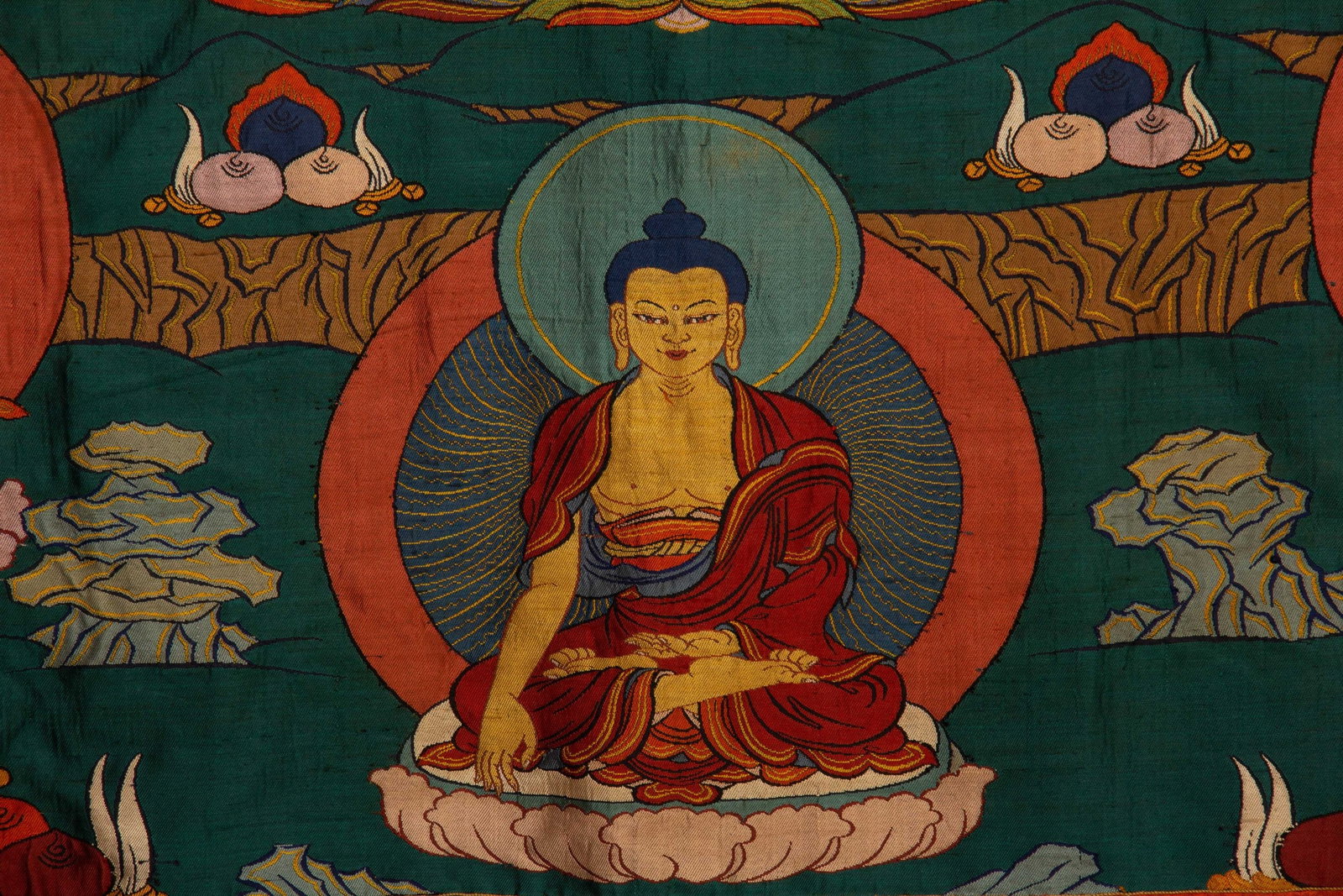 A SILK THANGKA - 8