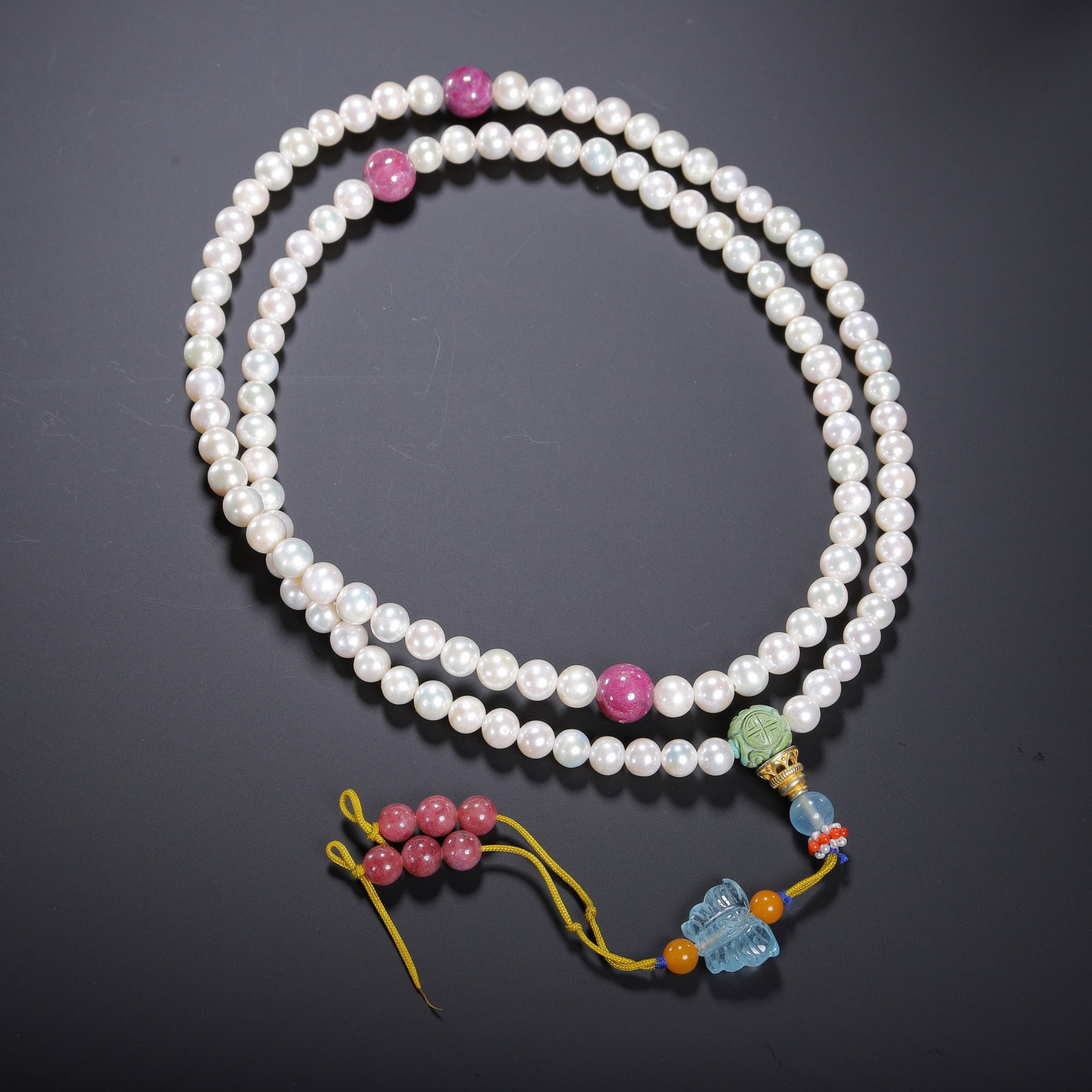 PEARL BUDDHA BEAD: 珍珠佛珠 Pearl Buddha Bead Diam.0.8CM