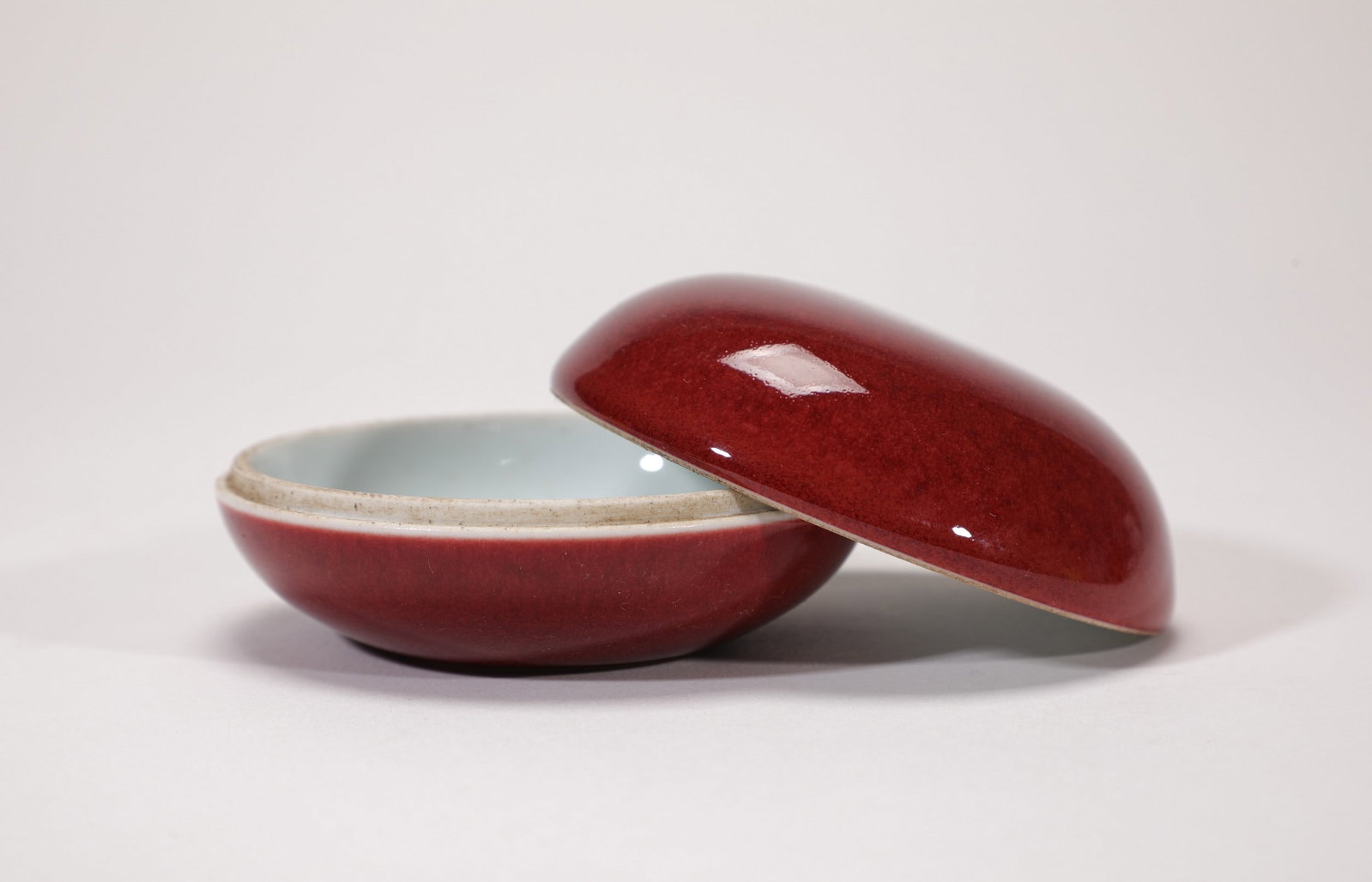 A RED GLAZED BOX - 4