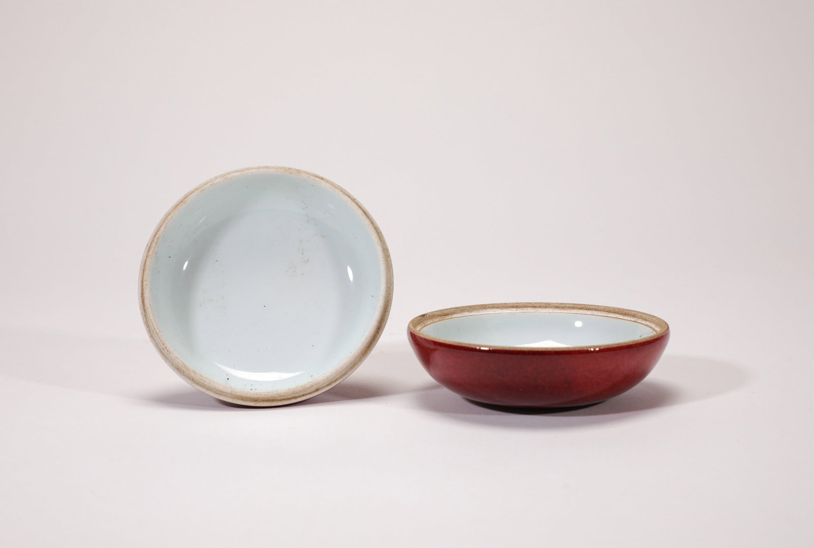 A RED GLAZED BOX - 6
