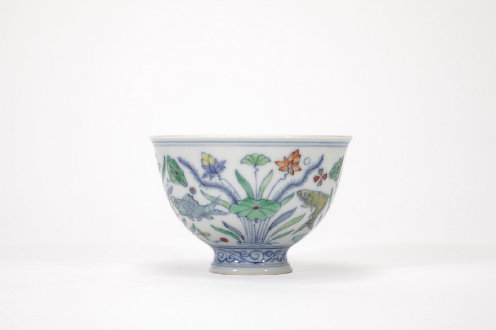 A DOUCAI FISH CUP - 4