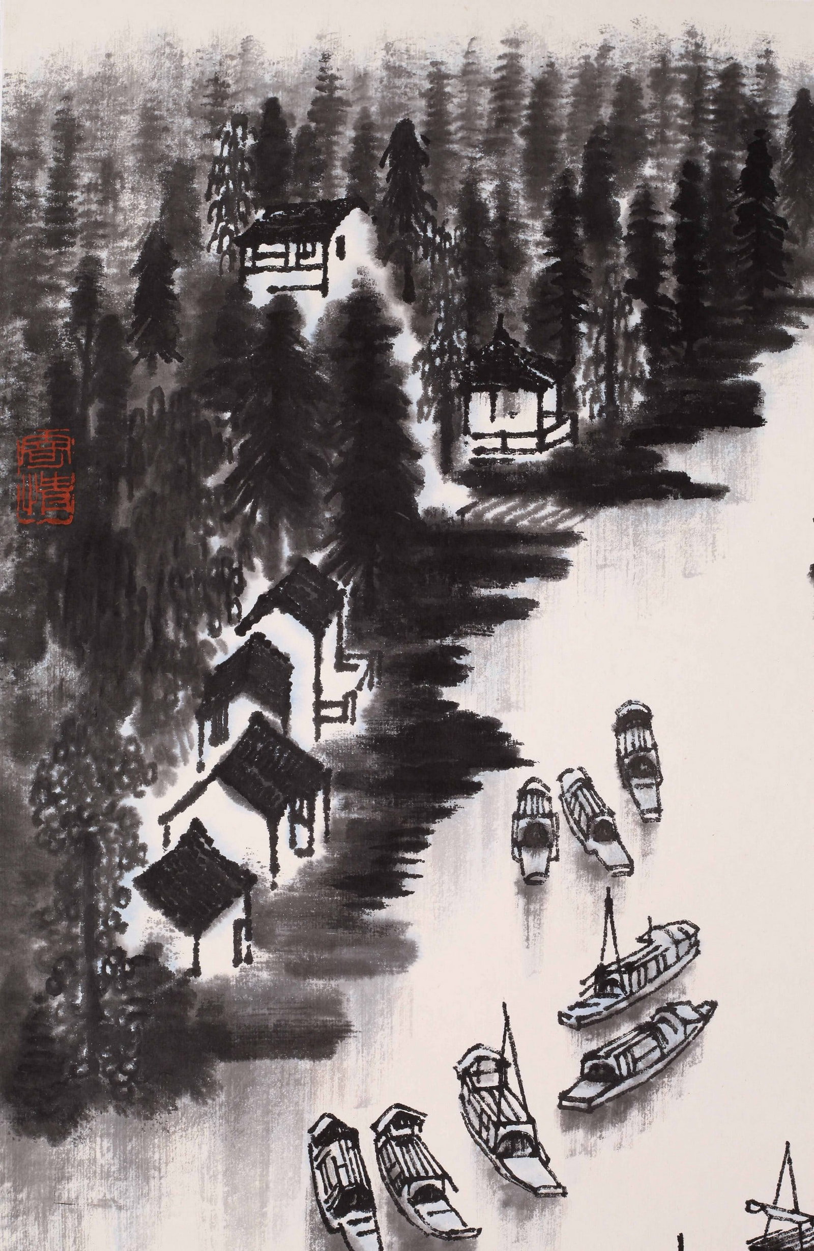 LI KERAN ATTRIBUTED TO,LANDSCAPE - 4