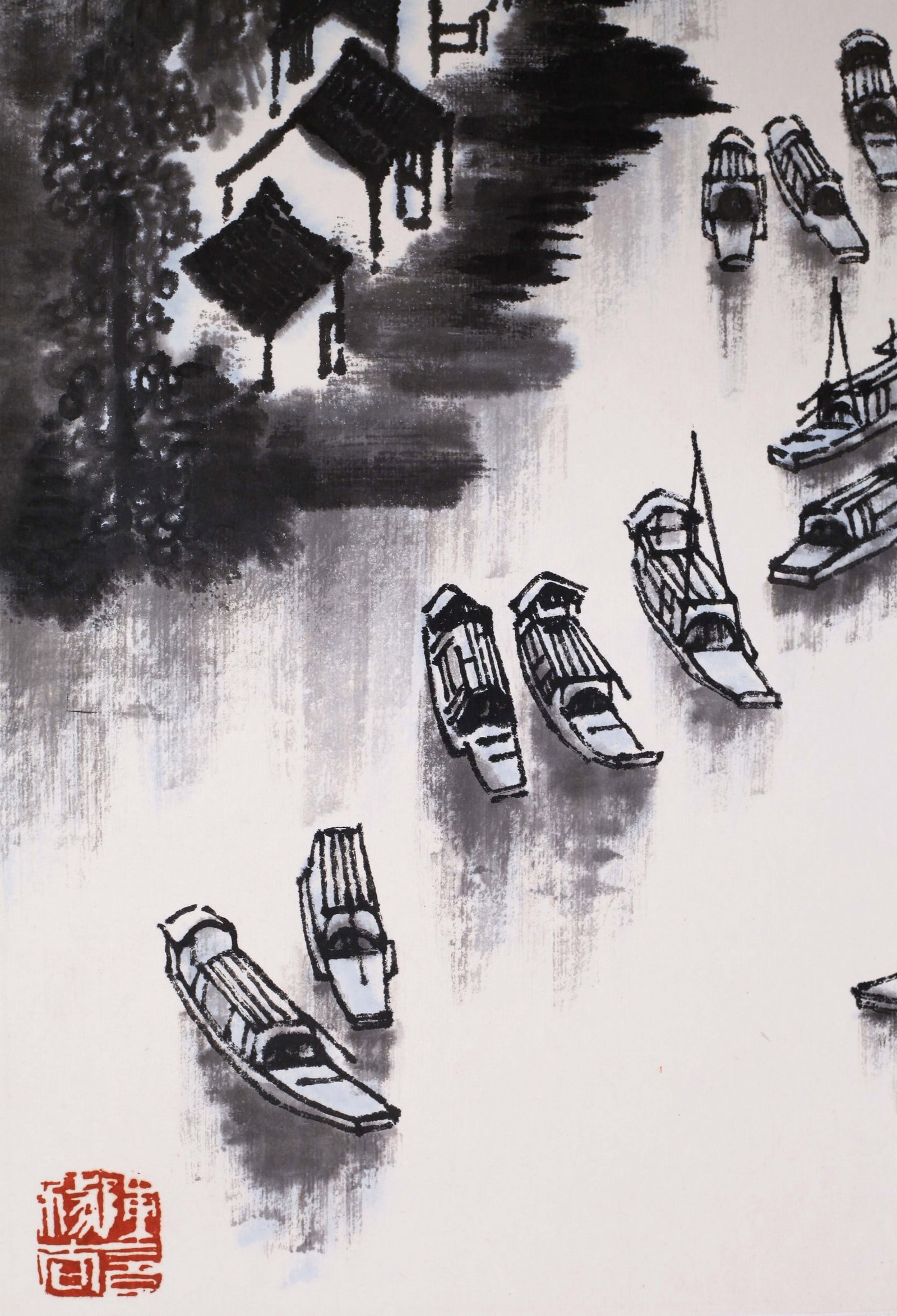 LI KERAN ATTRIBUTED TO,LANDSCAPE - 5