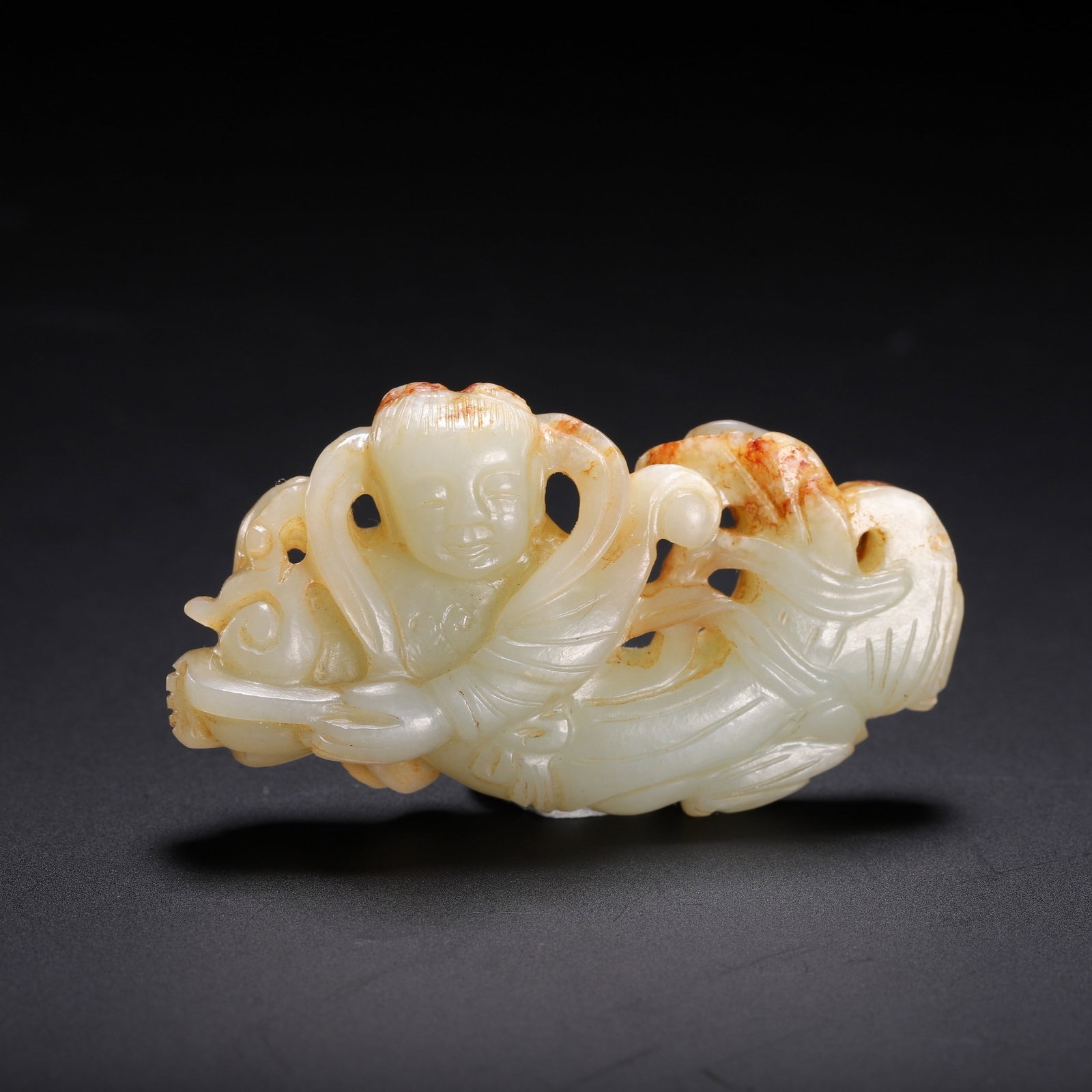 A JADE CHILD: 和田玉童子 A jade child Lg.5.5cm