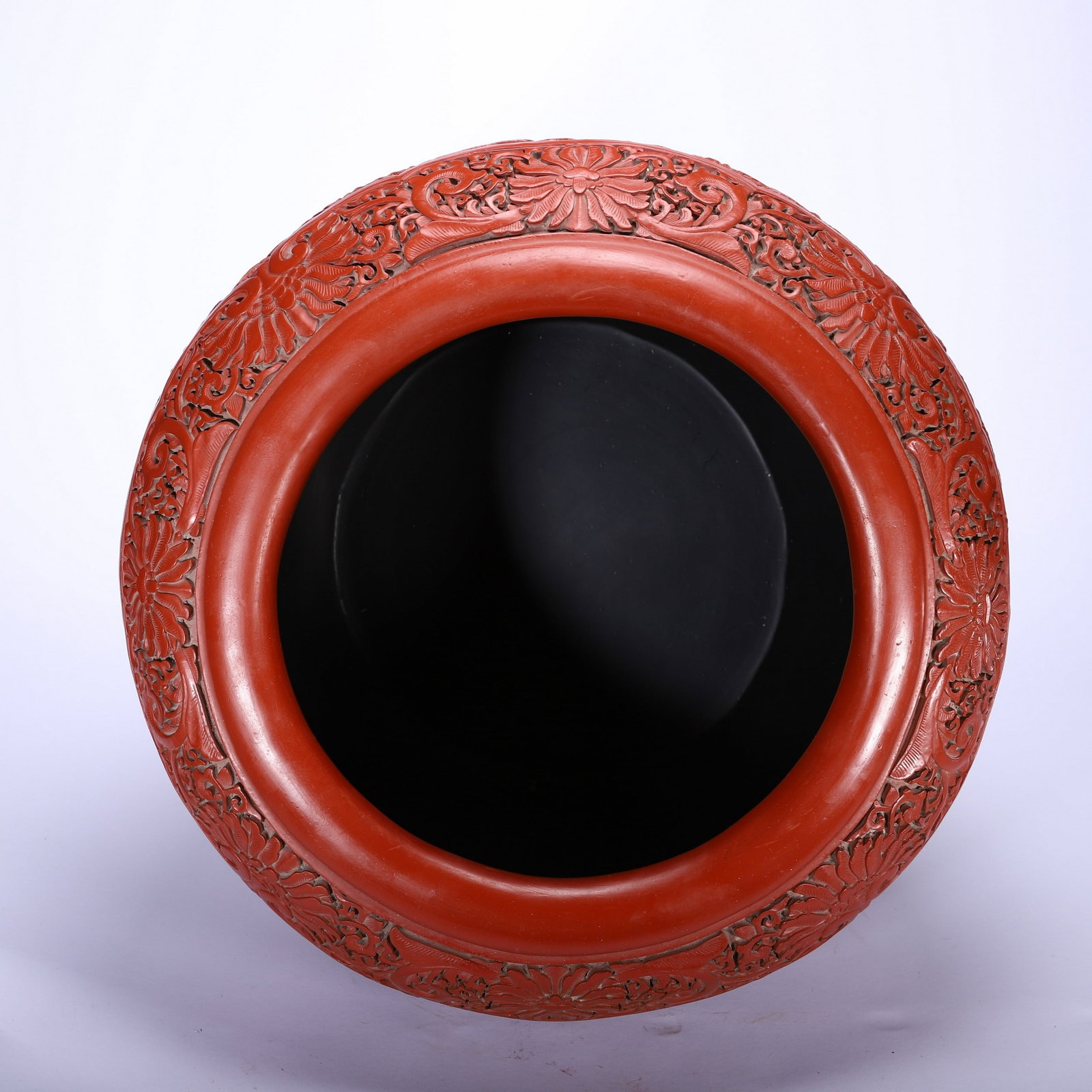A CARVED LACQUERWARE VAT - 7
