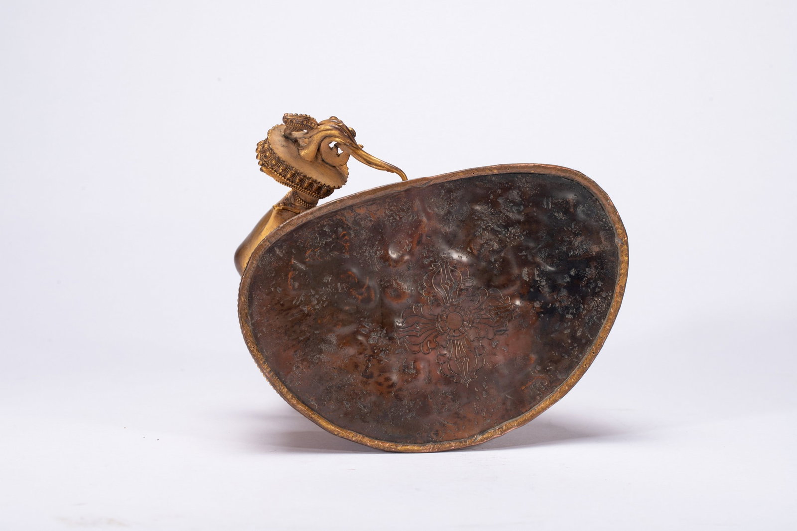 A COPPER GILDED BUDDHA STATUE - 10