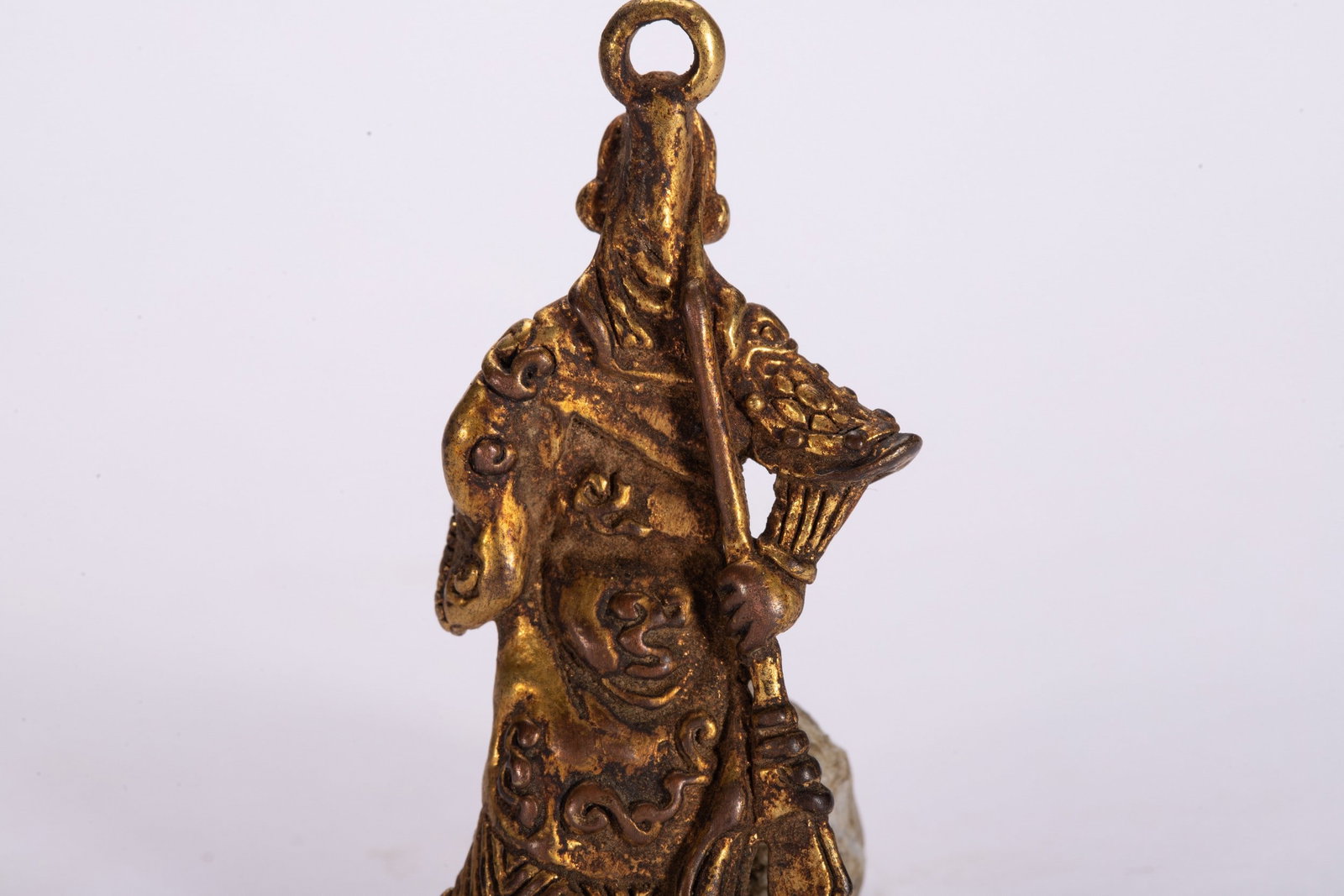 A COPPER GILDED BUDDHA STATUE - 2