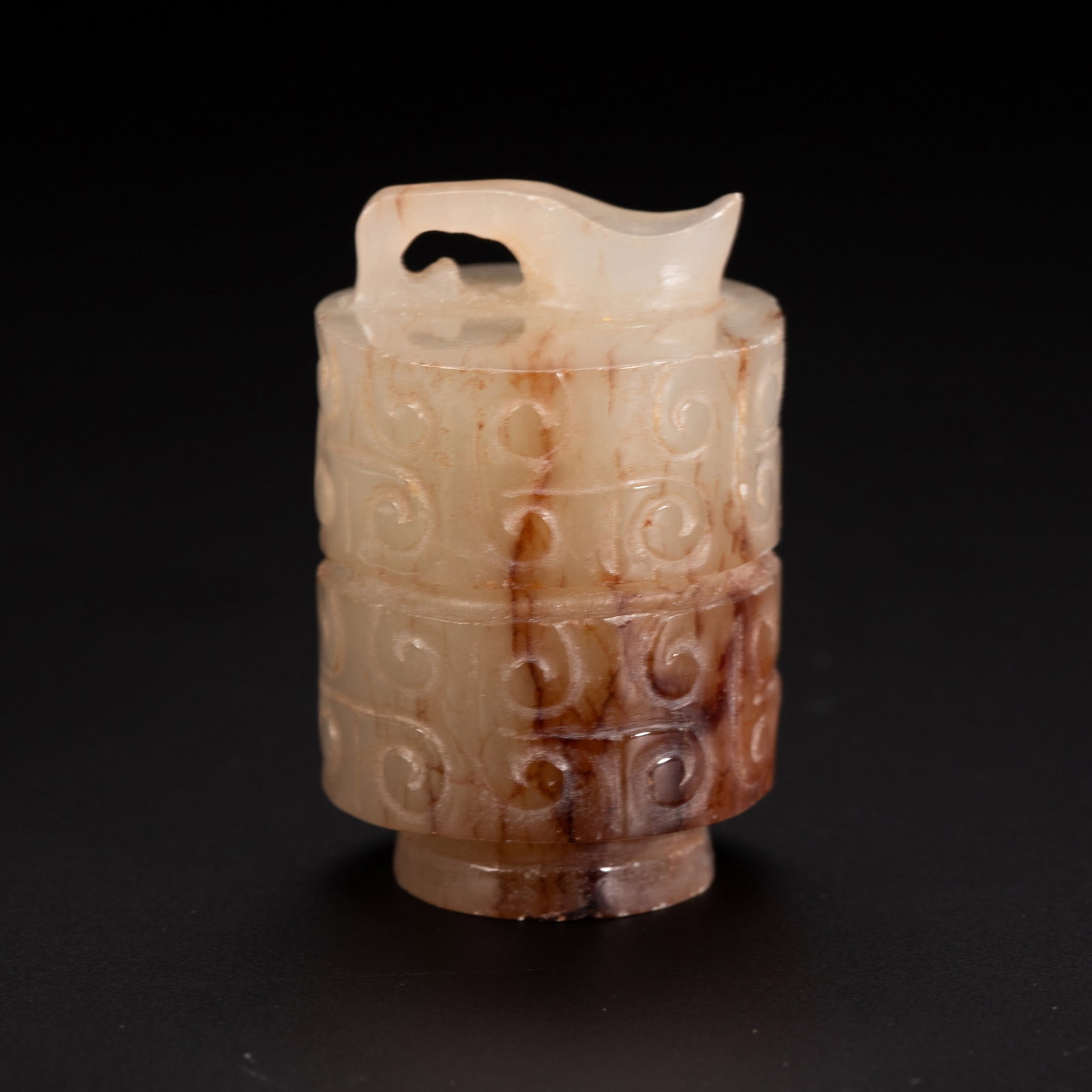 A JADE PENDANT: 和田玉挂件 A jade pendant 2.5x2.5x3.5cm