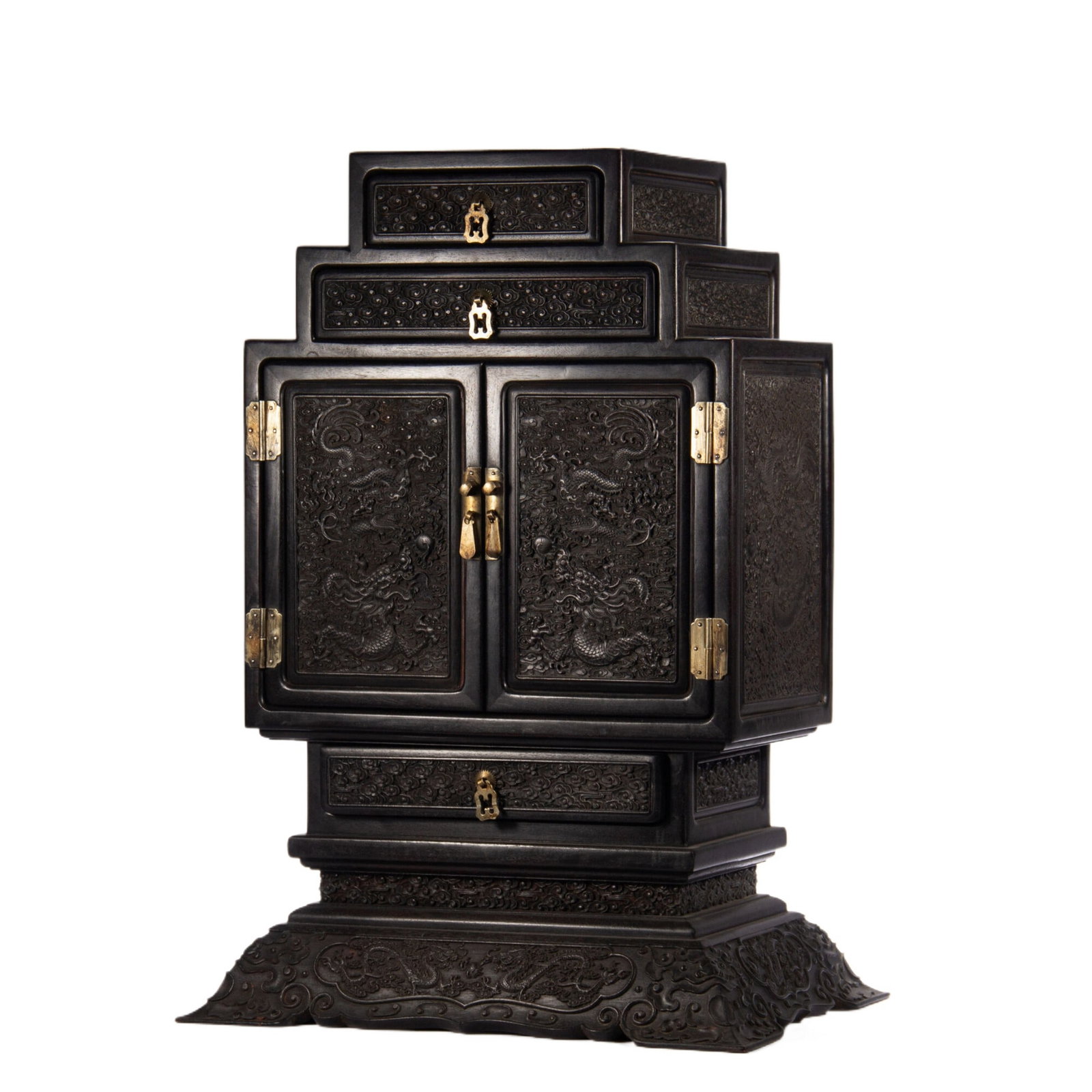 A ZITAN CABINET: 紫檀柜 A zitan cabinet 41x34x69cm