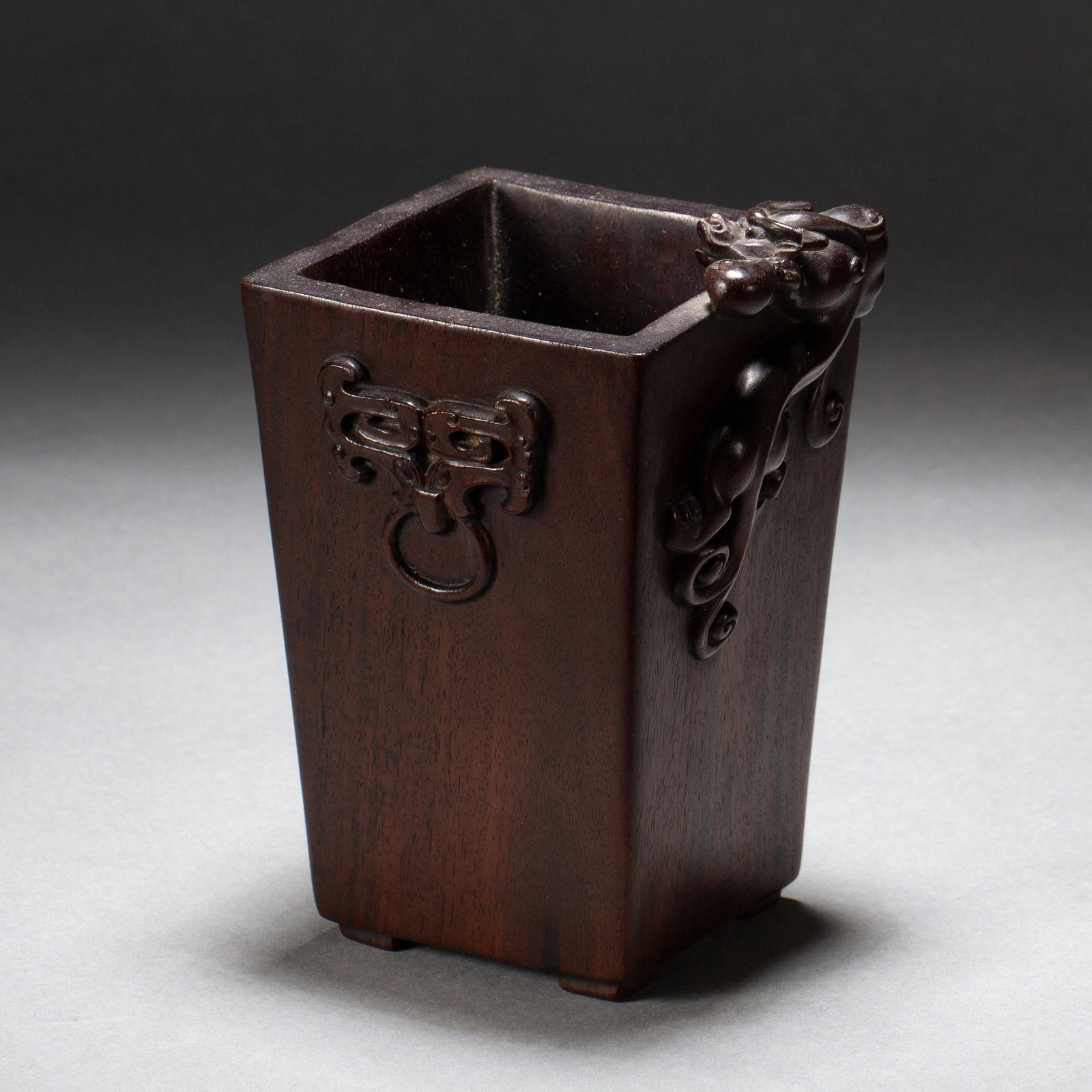 A ZITAN BRUSH POT (1 of 9)