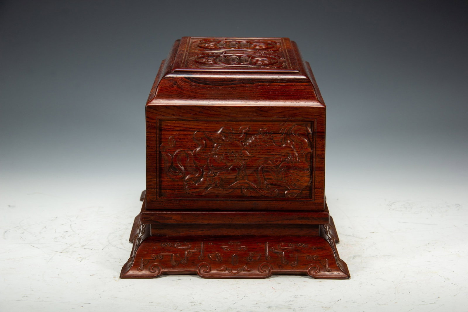 A WOOD COVERED BOX - 6