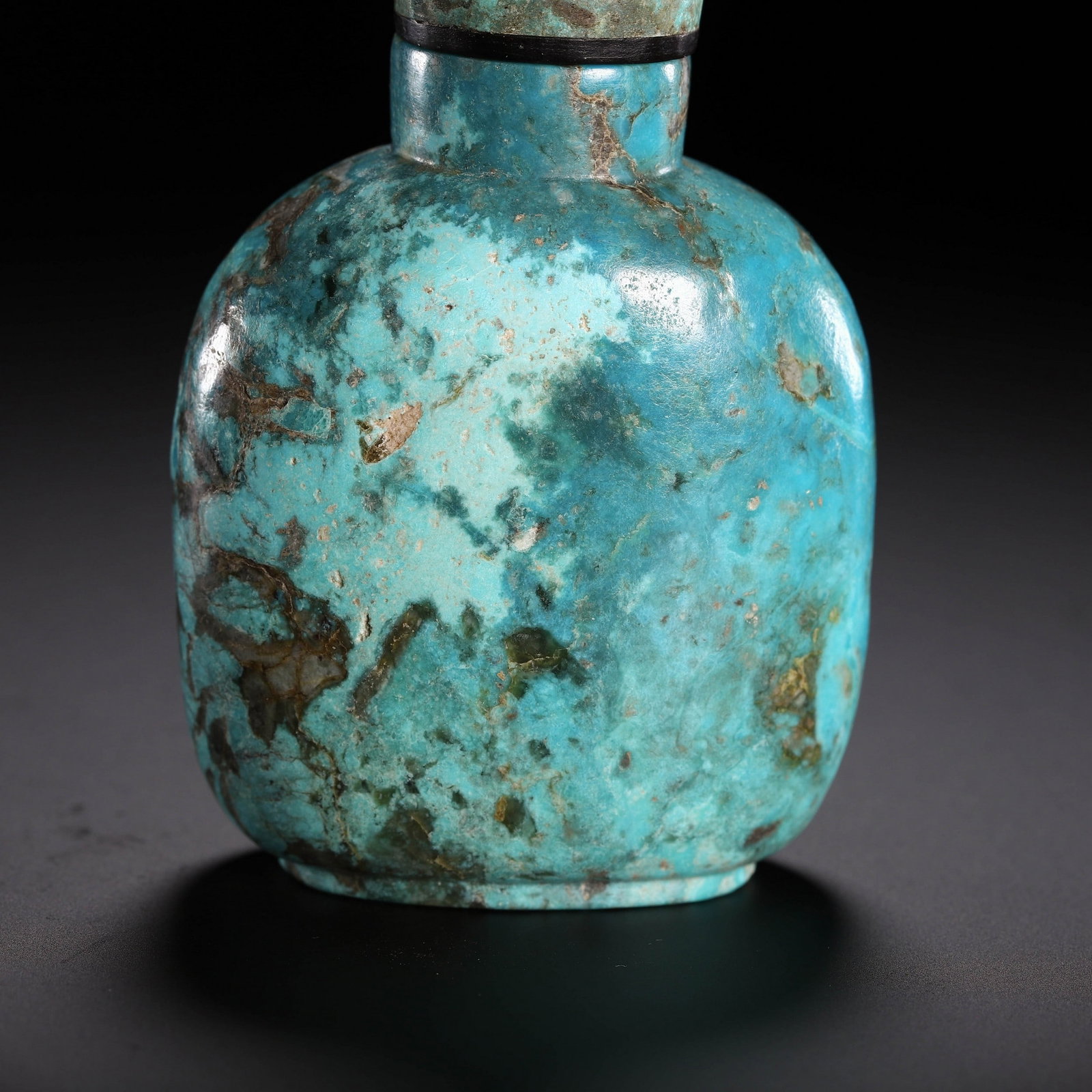 A TURQUOISE SNUFF BOTTLE - 3