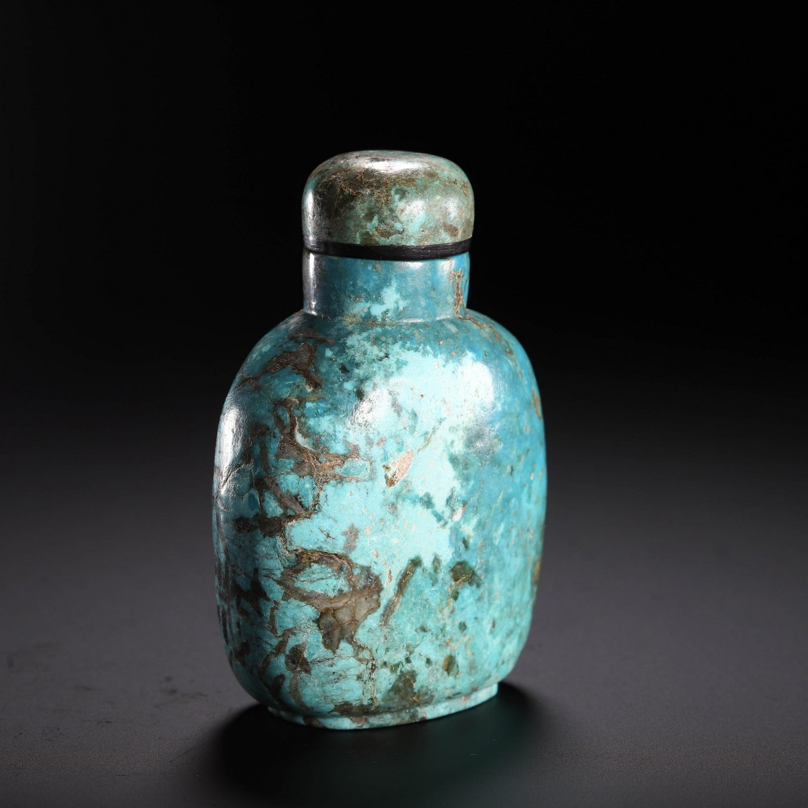 A TURQUOISE SNUFF BOTTLE - 4