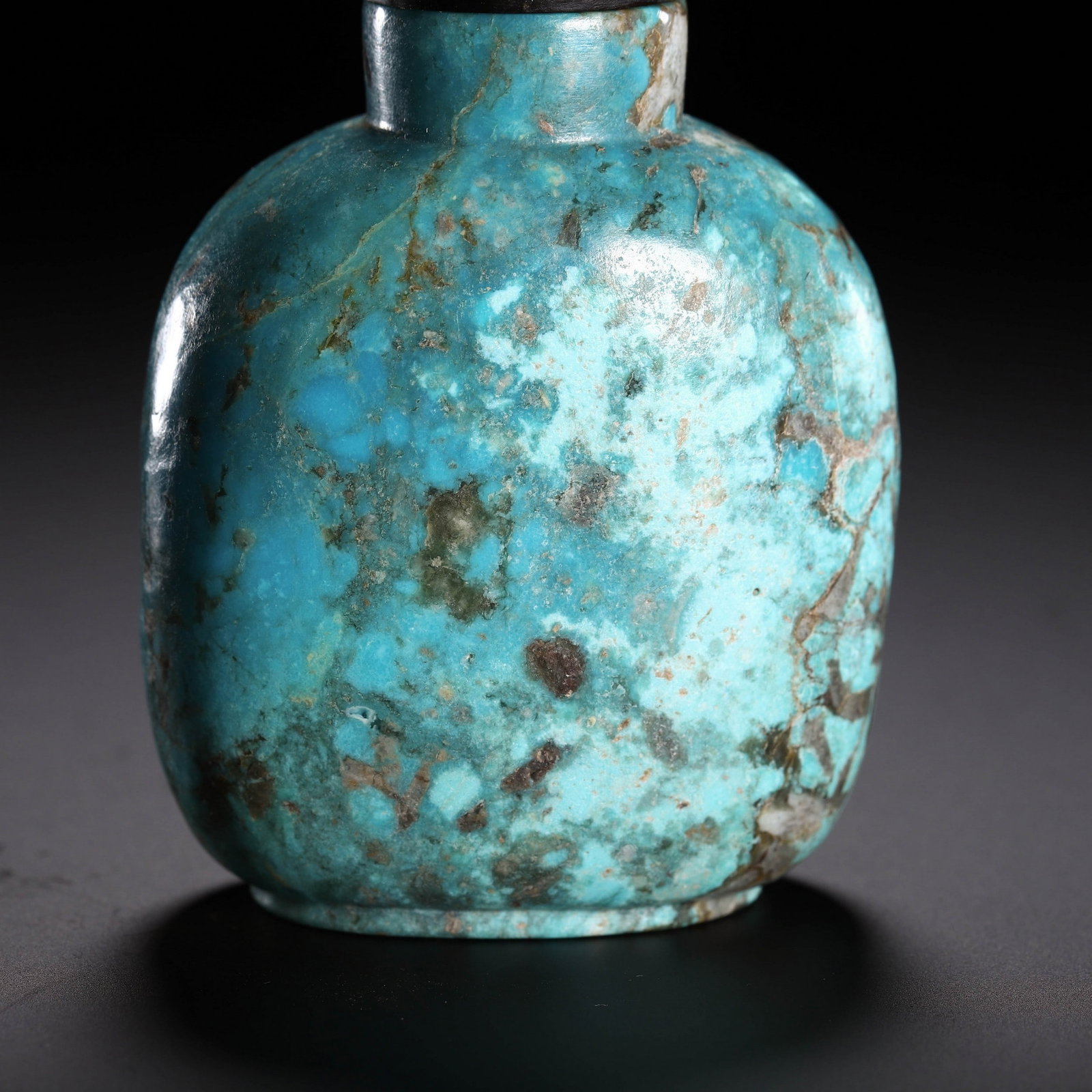 A TURQUOISE SNUFF BOTTLE - 7