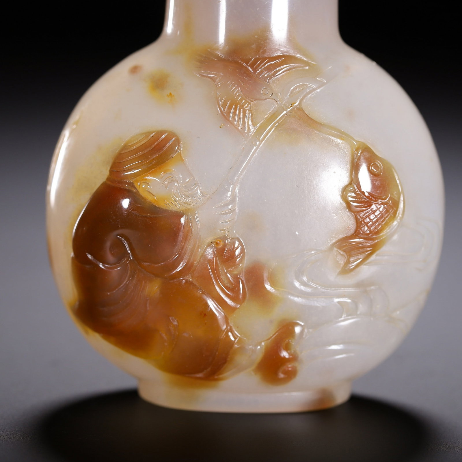 A AGATE SNUFF BOTTLE - 3