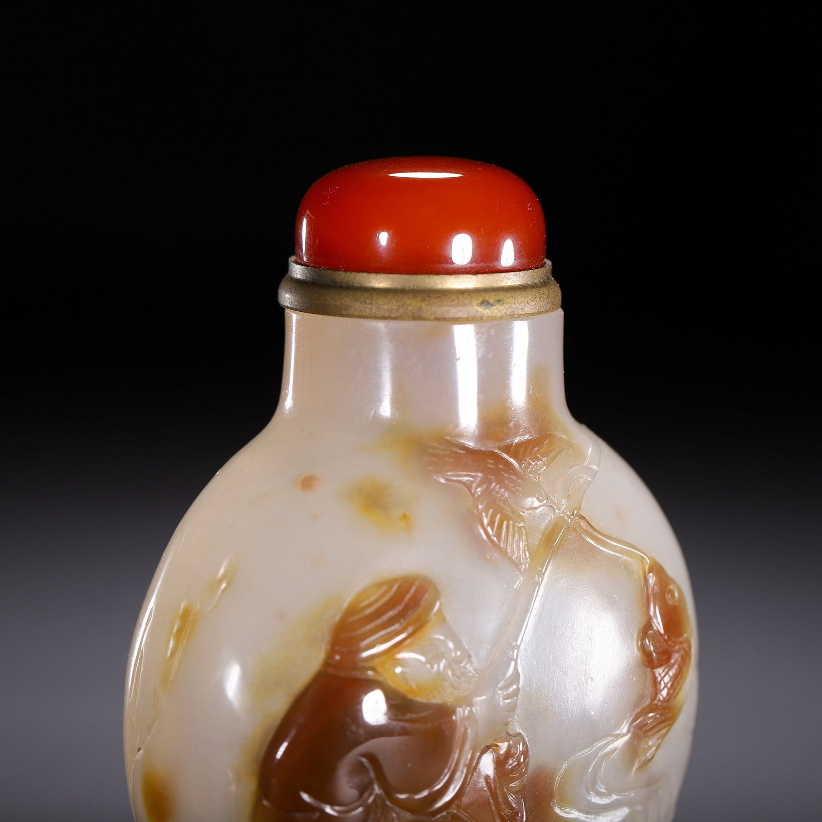 A AGATE SNUFF BOTTLE - 4