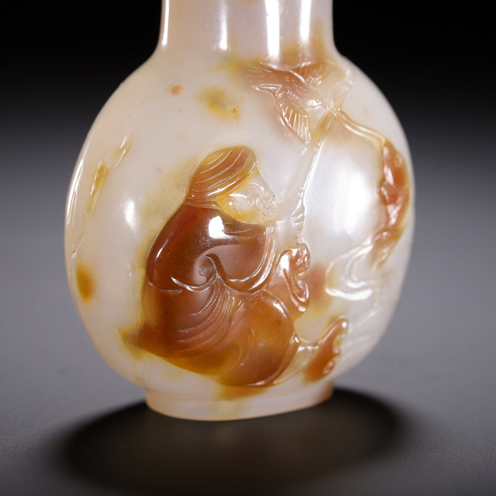 A AGATE SNUFF BOTTLE - 5