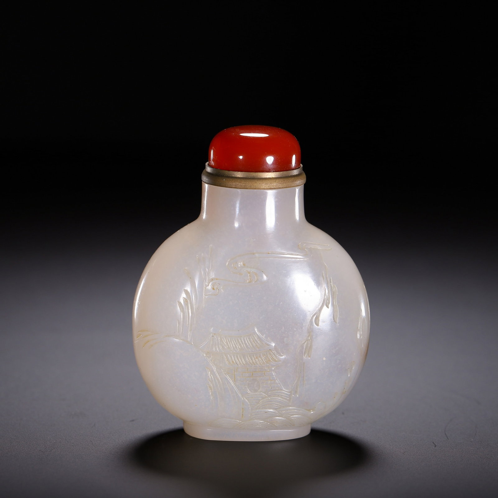 A AGATE SNUFF BOTTLE - 7