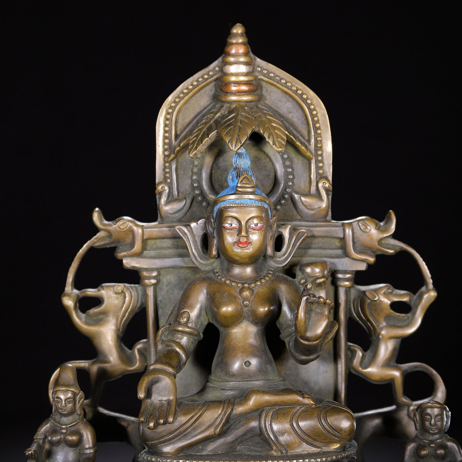 A COPPER BUDDHA STATUE - 2