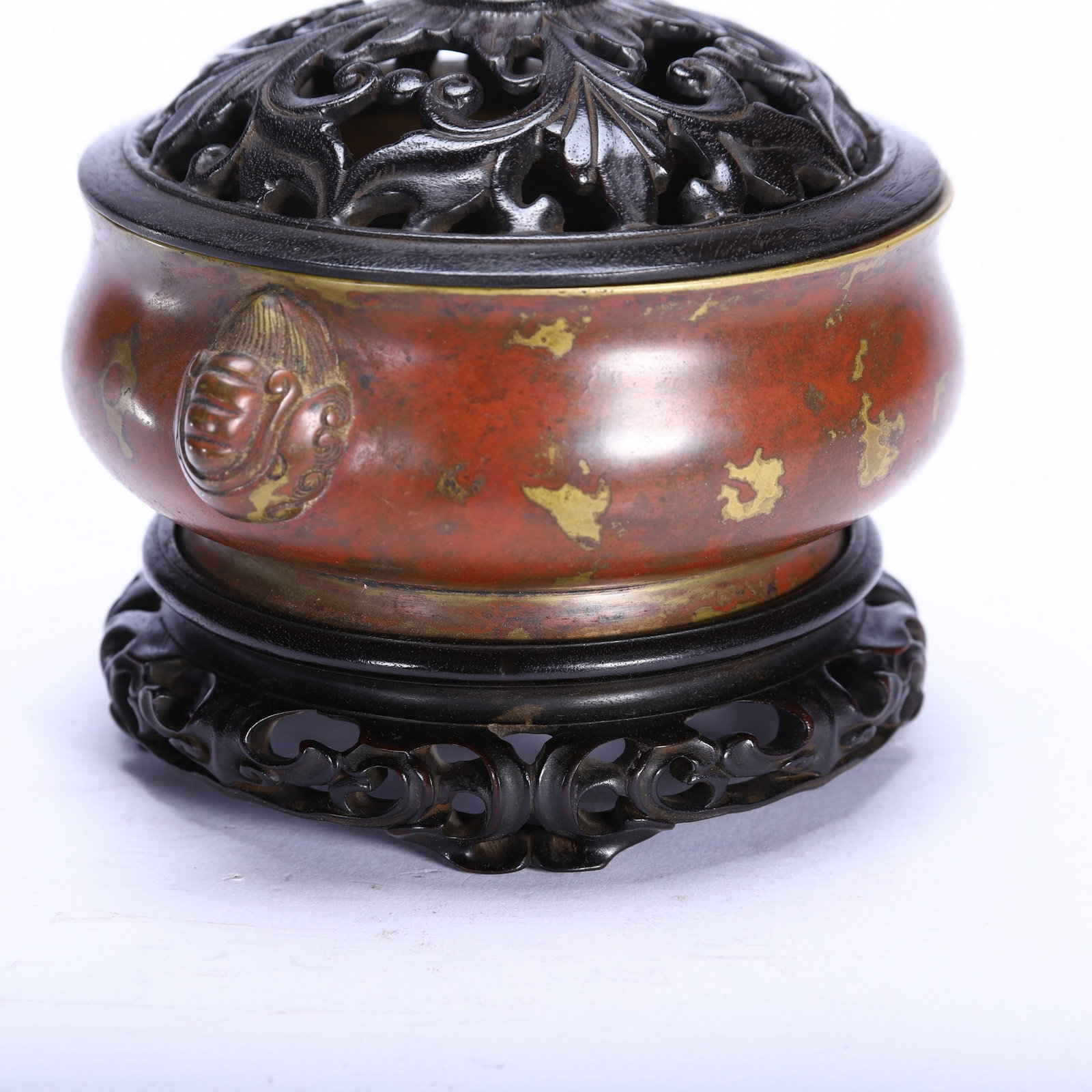 A COPPER INCENSE BURNER - 6