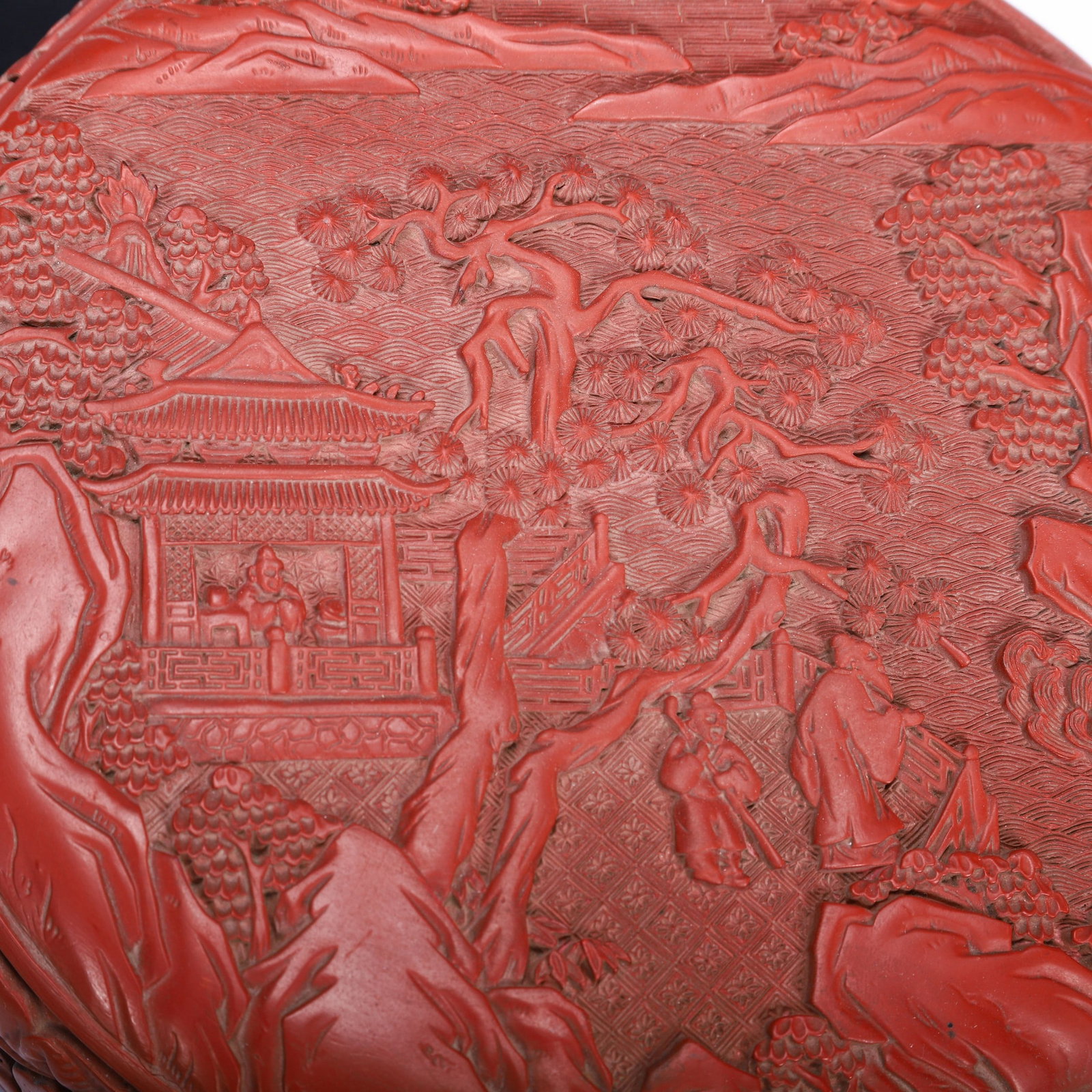 A CARVED LACQUERWARE BOX - 6