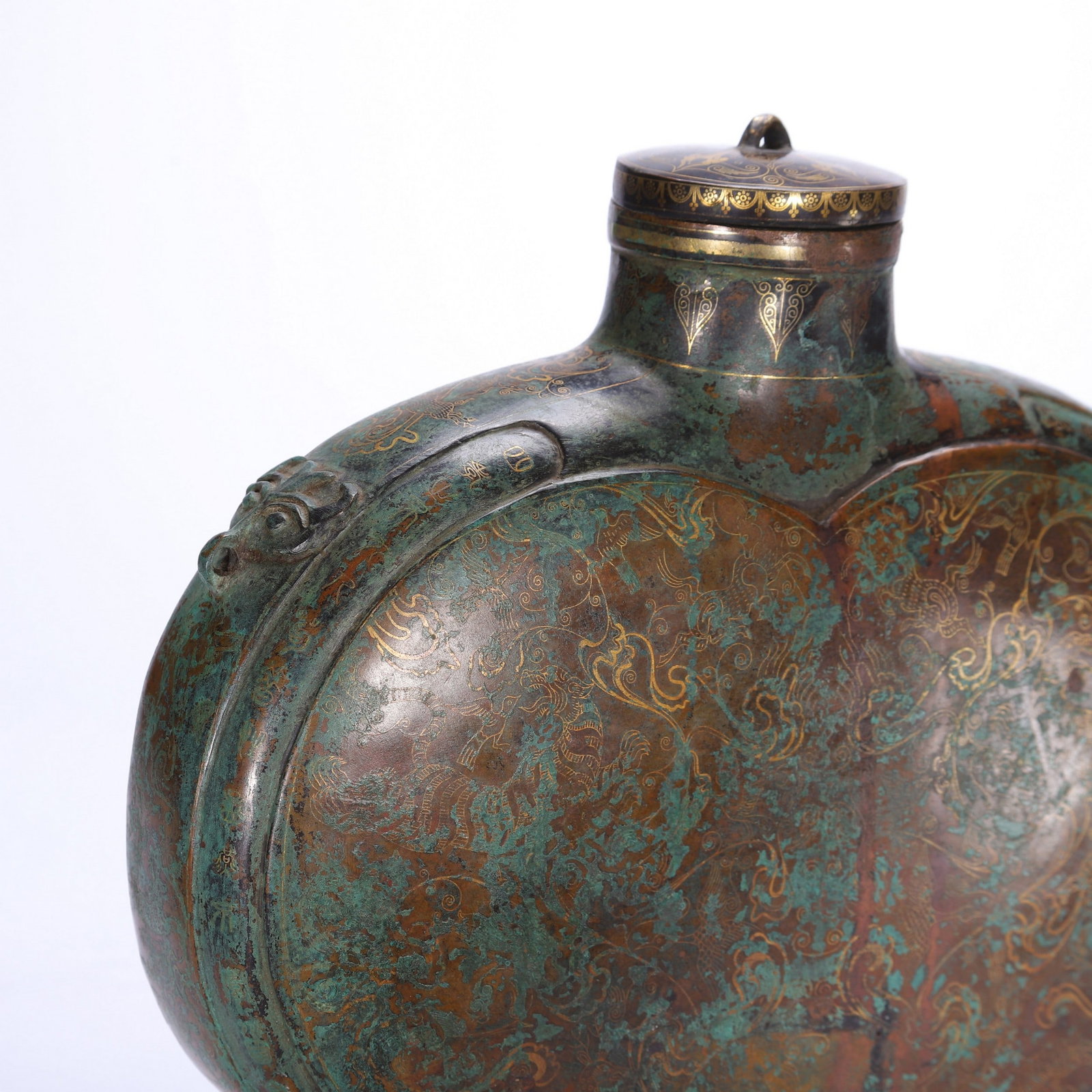 A COPPER MOONFLASK - 5