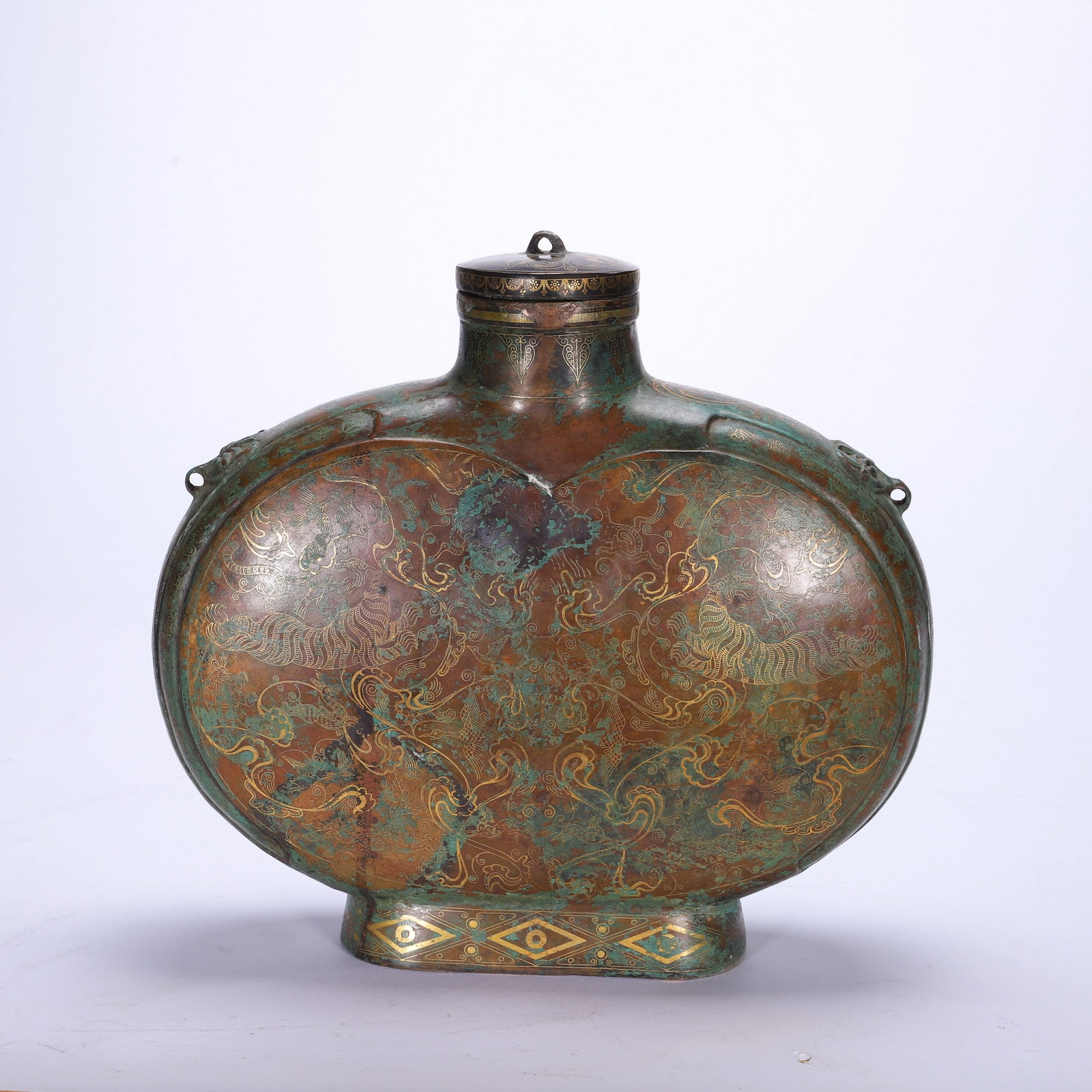 A COPPER MOONFLASK - 6