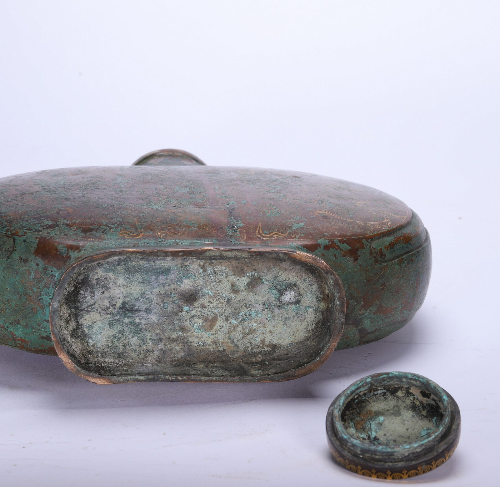 A COPPER MOONFLASK - 9