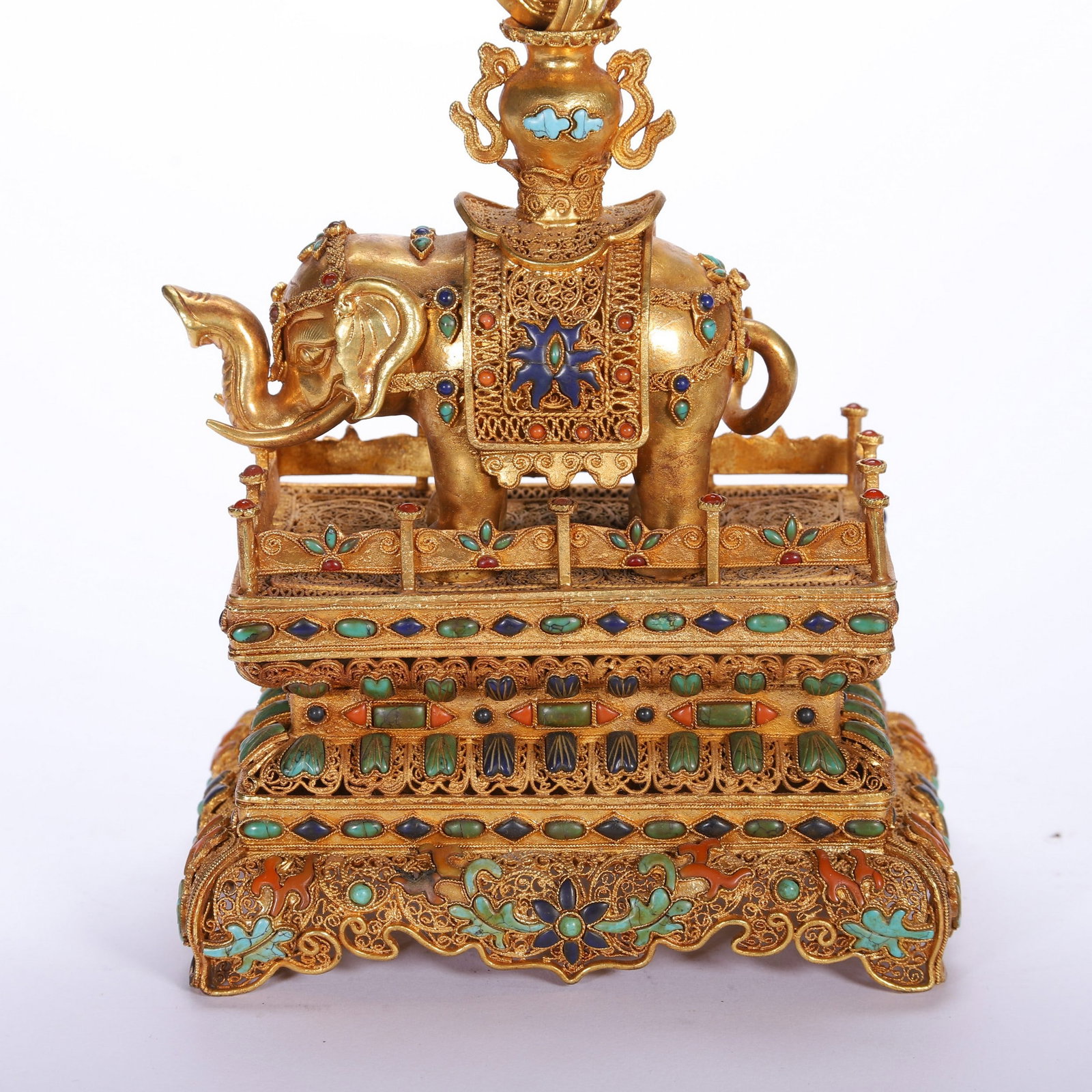 A SILVER GILDED ORNAMENT - 2