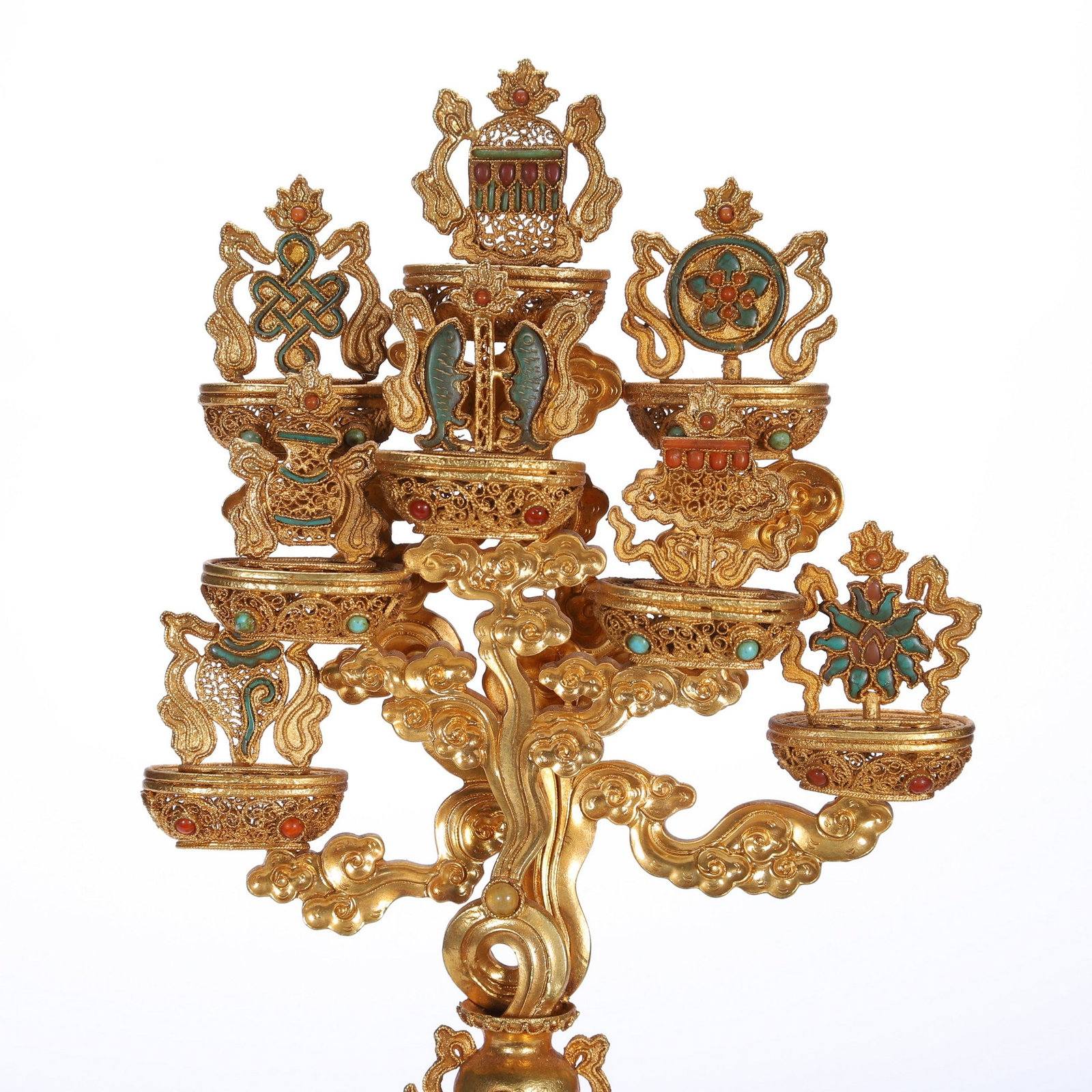 A SILVER GILDED ORNAMENT - 3