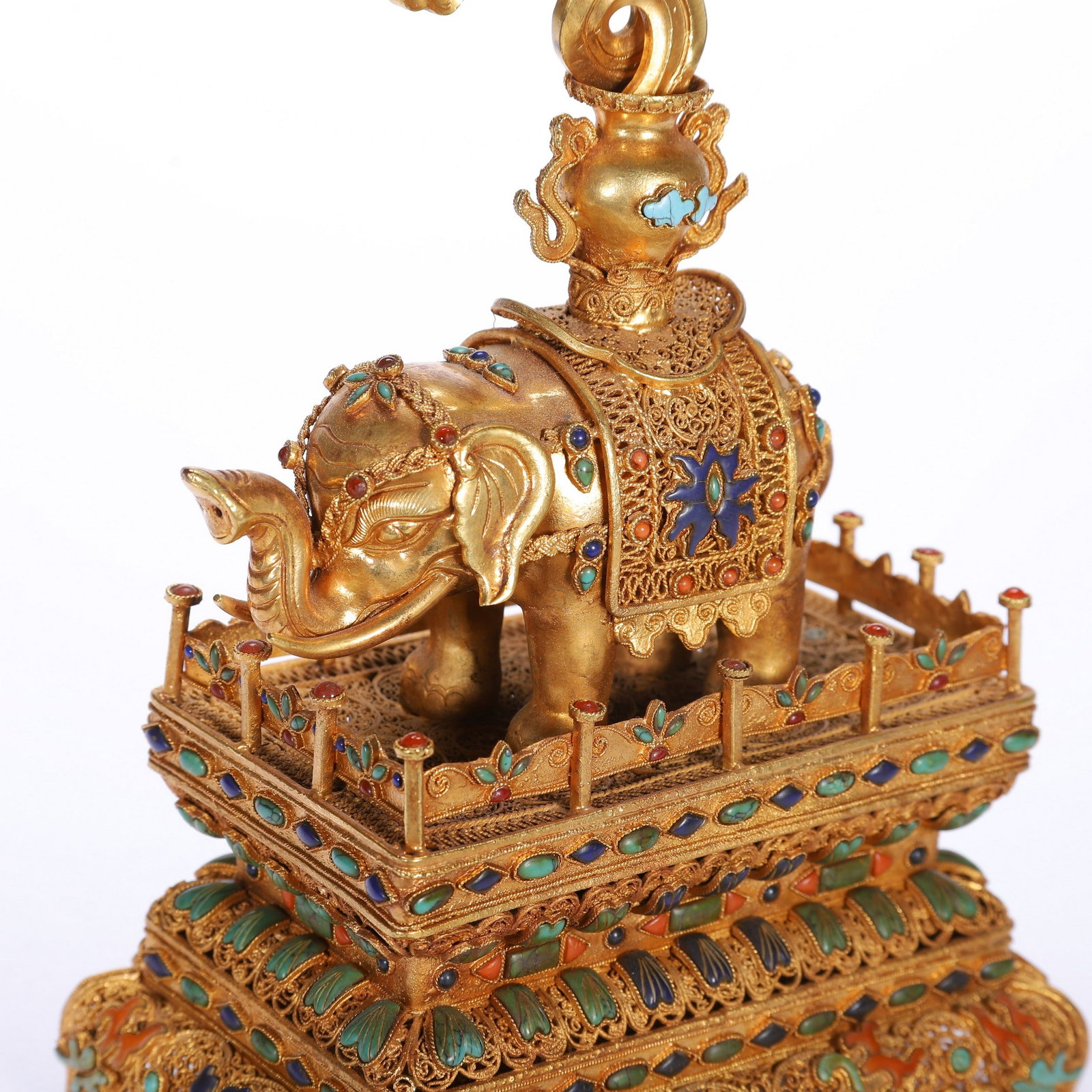 A SILVER GILDED ORNAMENT - 5