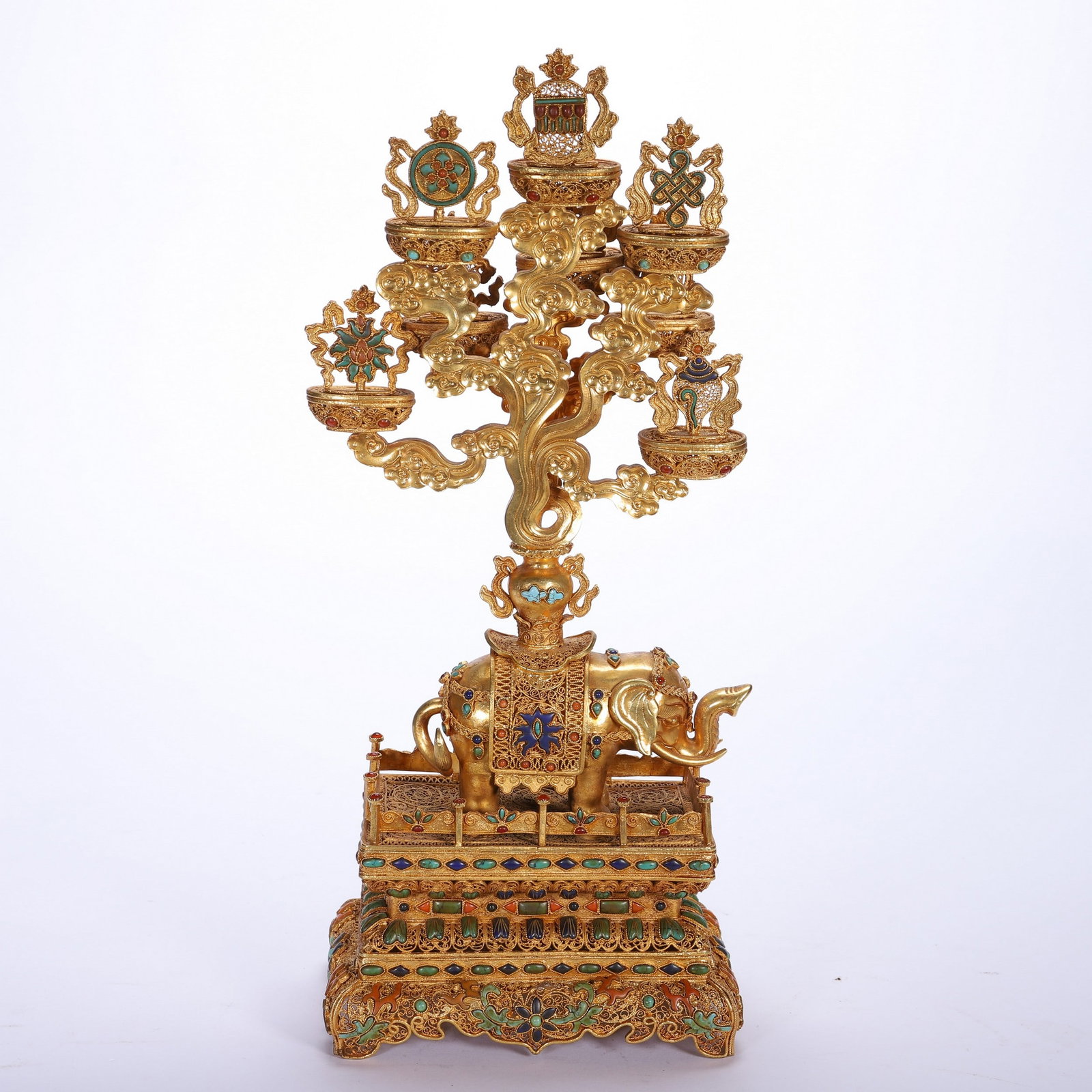 A SILVER GILDED ORNAMENT - 7