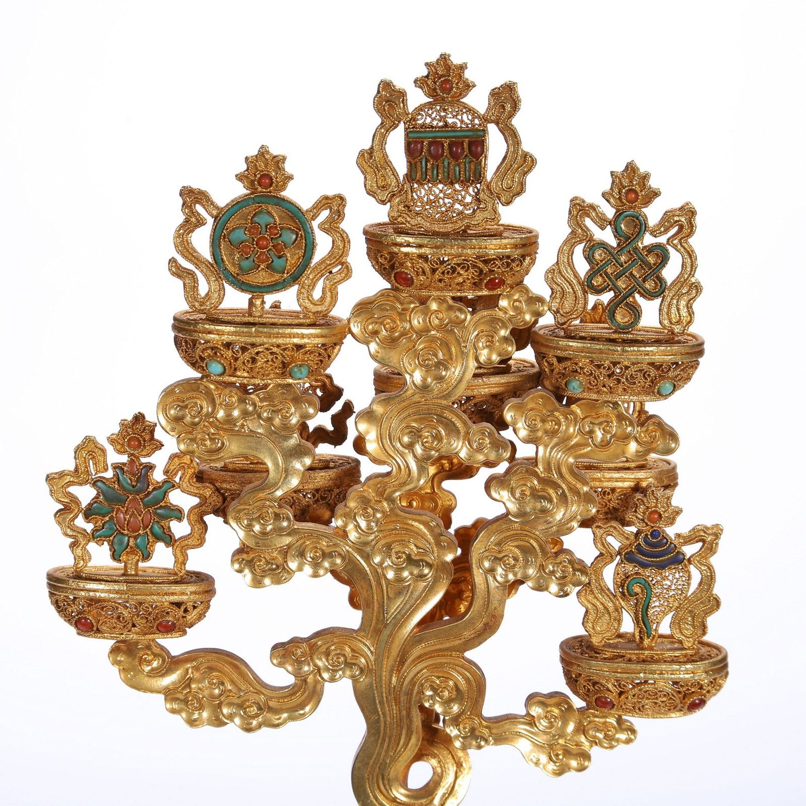A SILVER GILDED ORNAMENT - 8